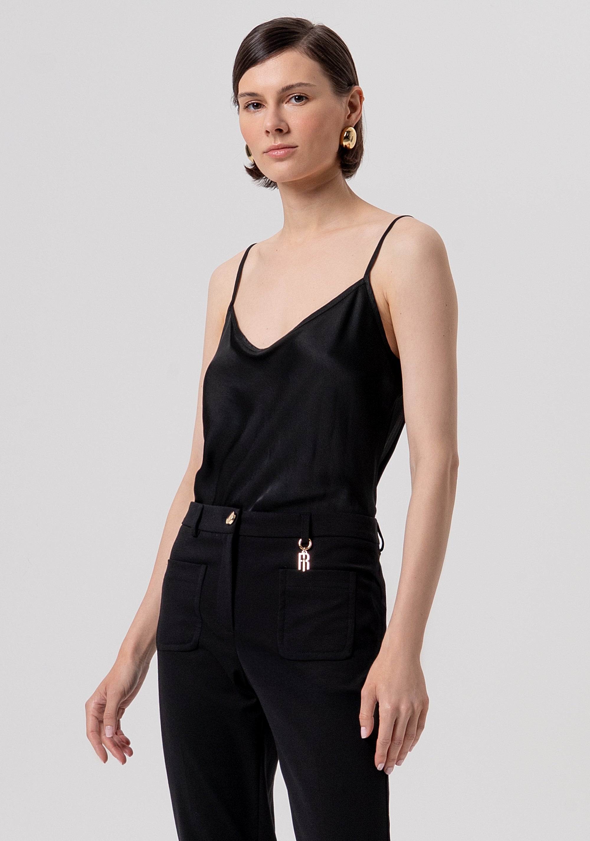 Bootcut pant made in Milano stitch fabric Fracomina FR26SVA006W51501-053-2