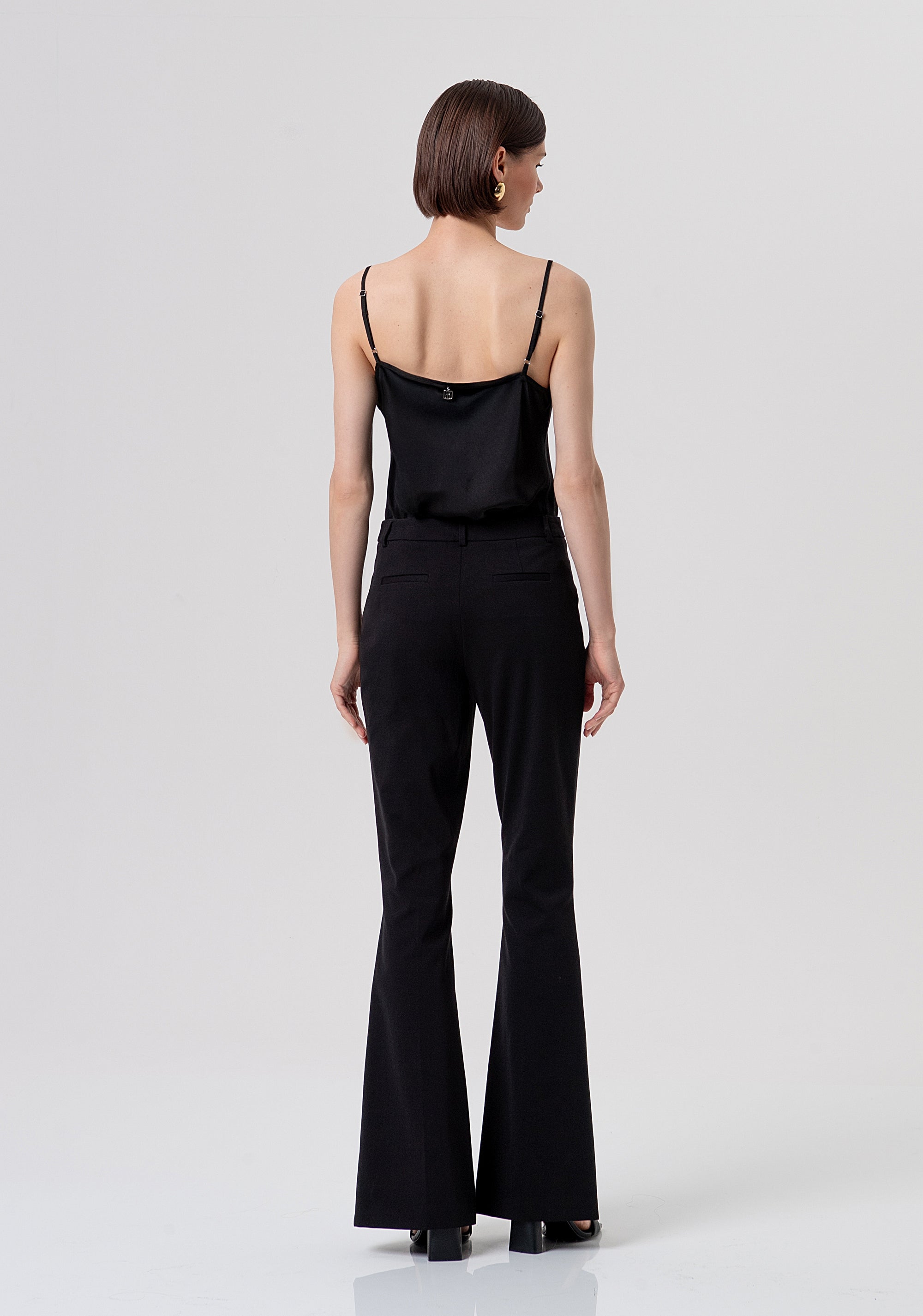 Bootcut pant made in Milano stitch fabric Fracomina FR26SVA006W51501-053-3