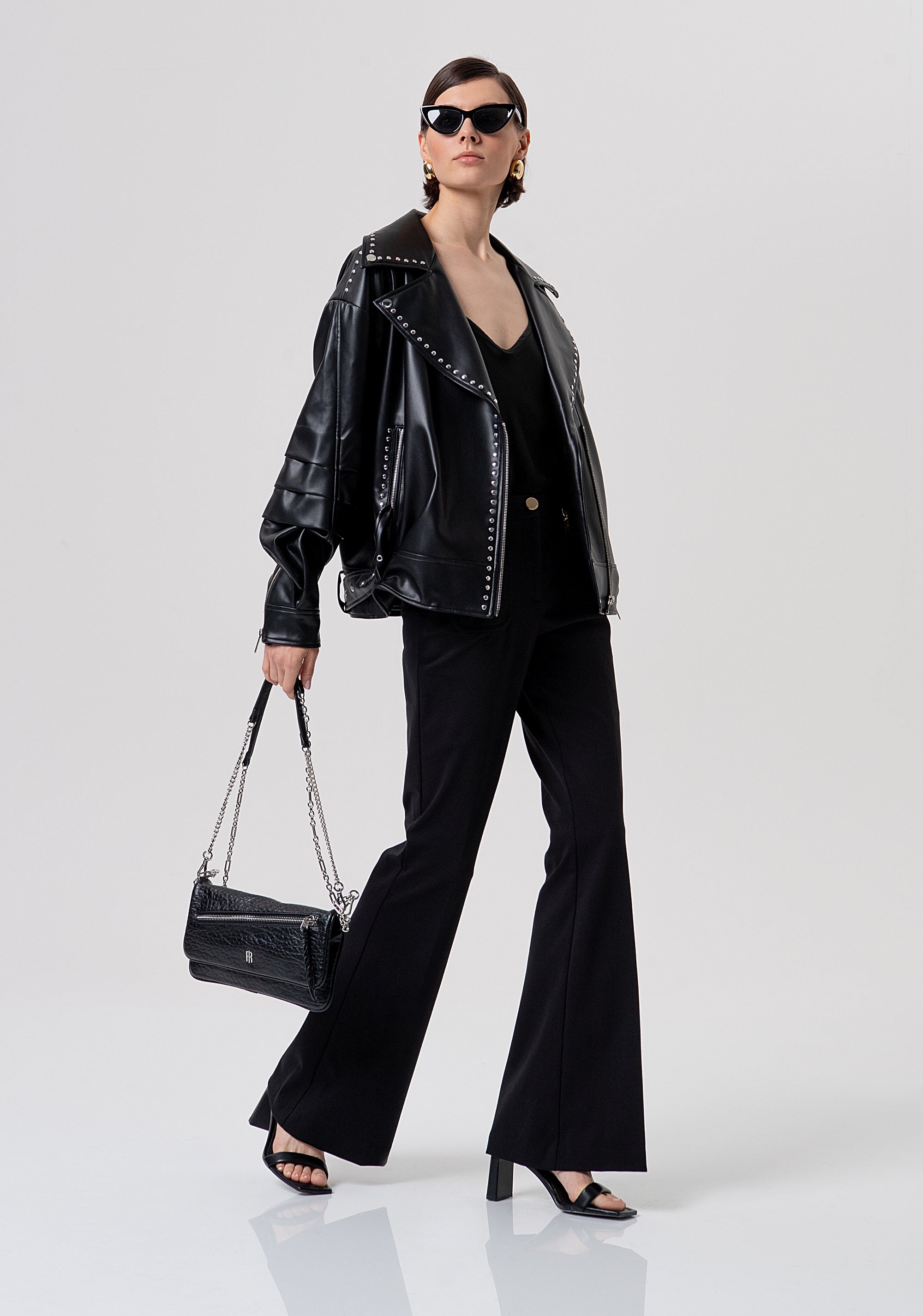 Bootcut pant made in Milano stitch fabric Fracomina FR26SVA006W51501-053-4