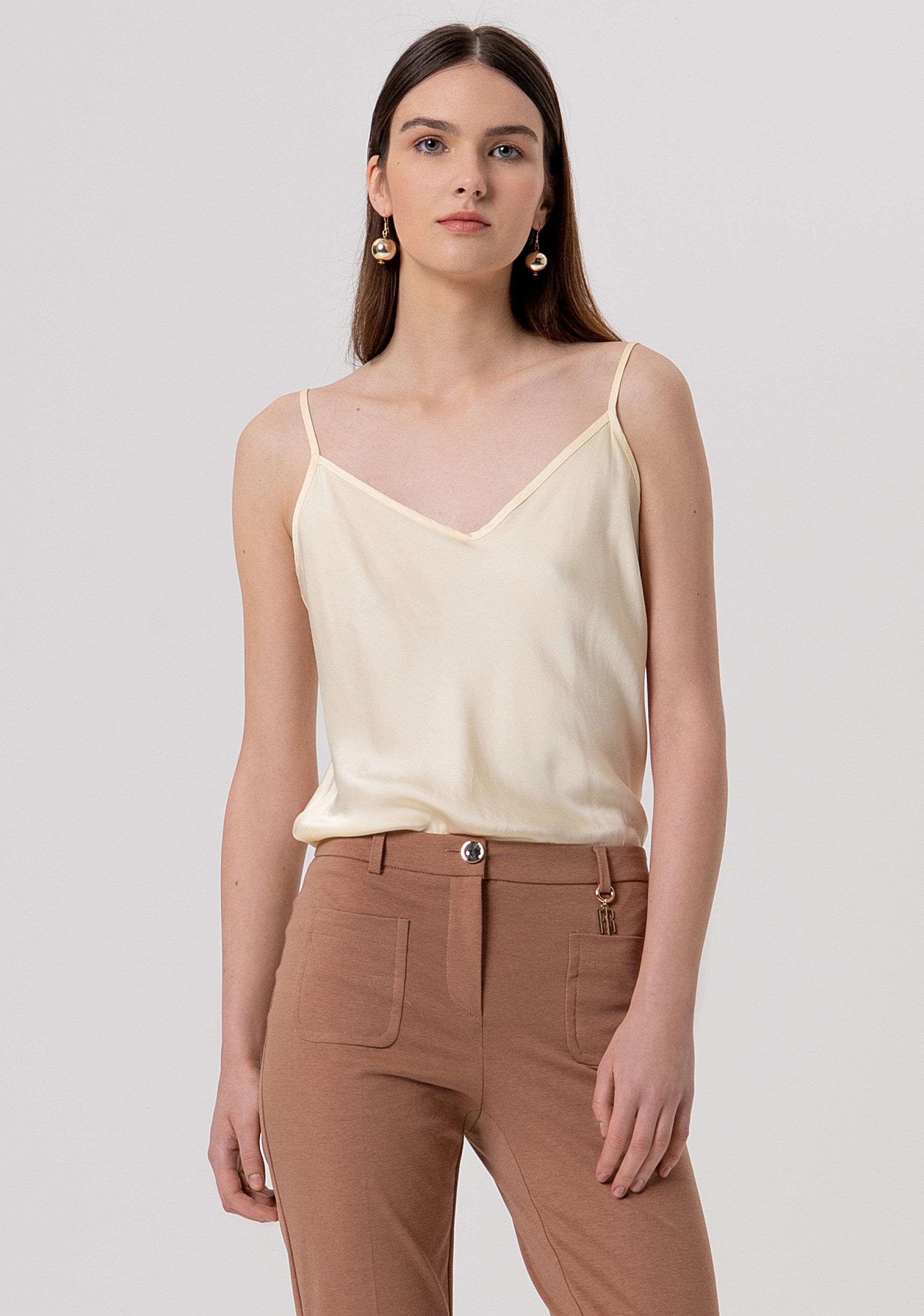 Bootcut pant made in Milano stitch fabric Fracomina FR26SVA006W51501-M07-2