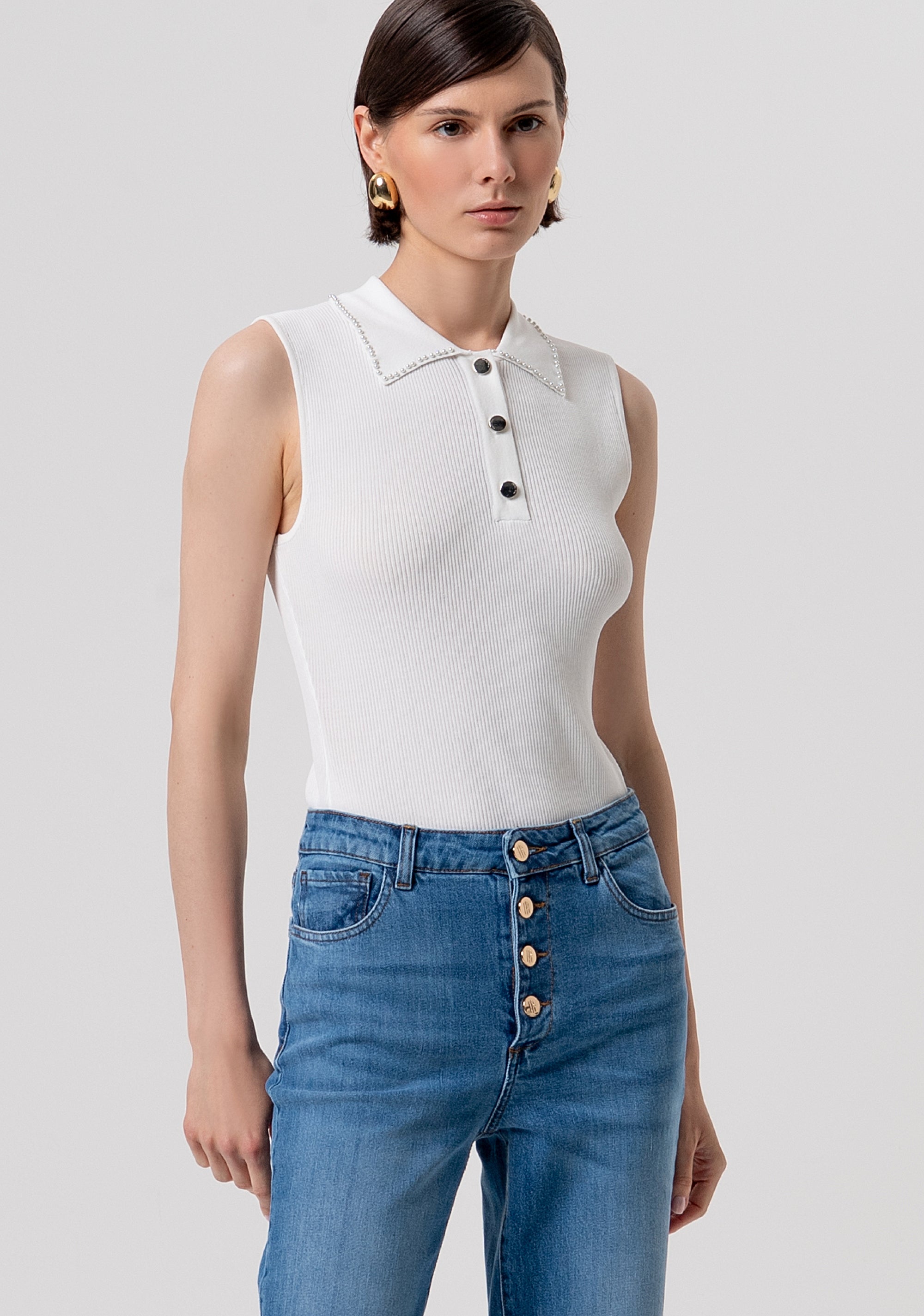 Jeans bootcut made in denim with middle wash Fracomina FR26SVA013D40902-258-2