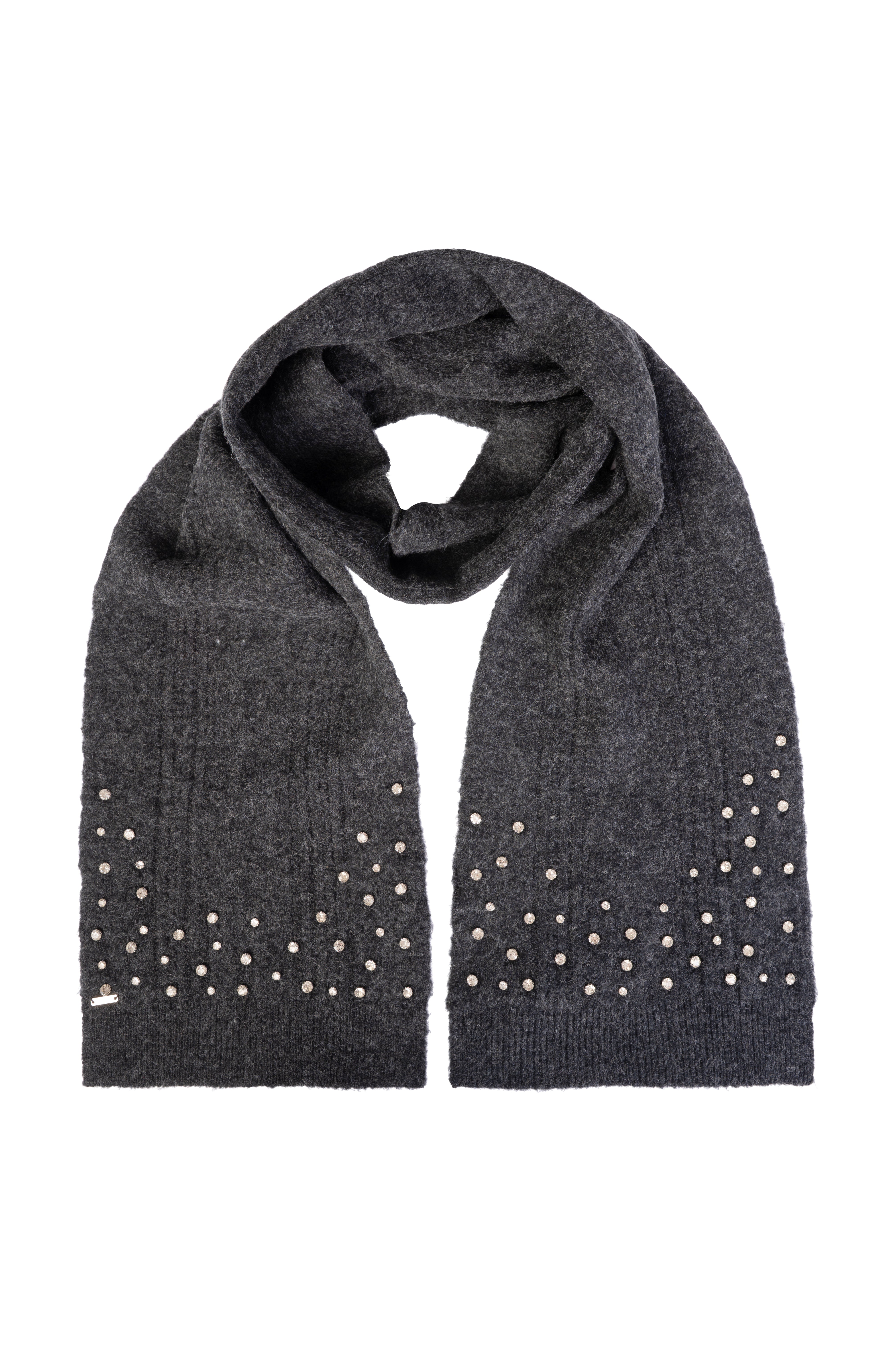 Knitted scarf with pearls applied Fracomina FR26WA2004K457R9-KG4-1