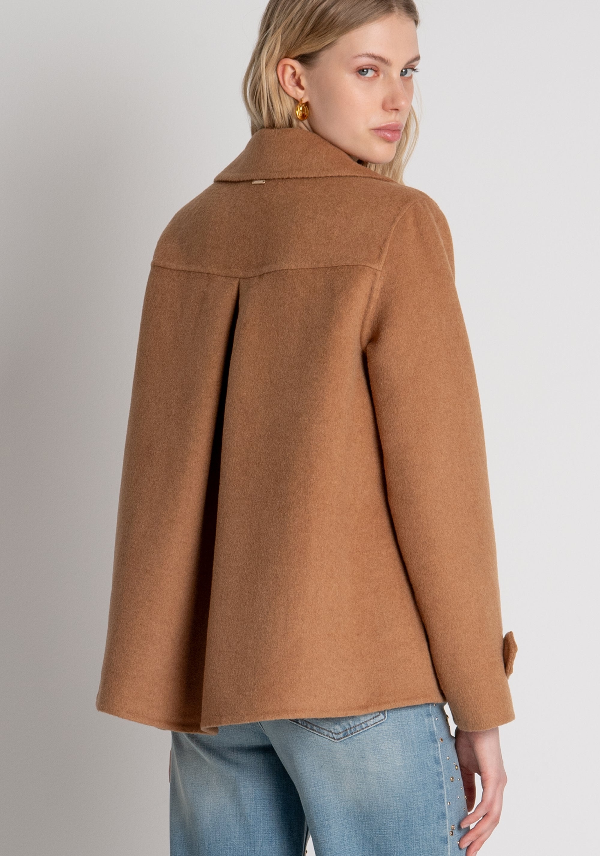 A-shaped coat made in cloth with wool Fracomina FR26WC1008W80801-093-4