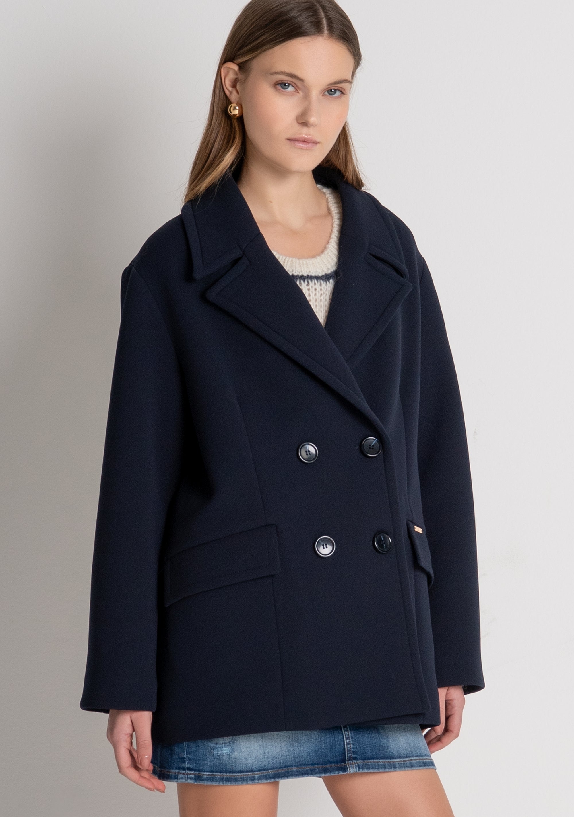 Coat regular fit double breasted Fracomina FR26WC1010W47701-117-2_8887efb5-72f2-4211-94b6-e97bbe9bdbd1