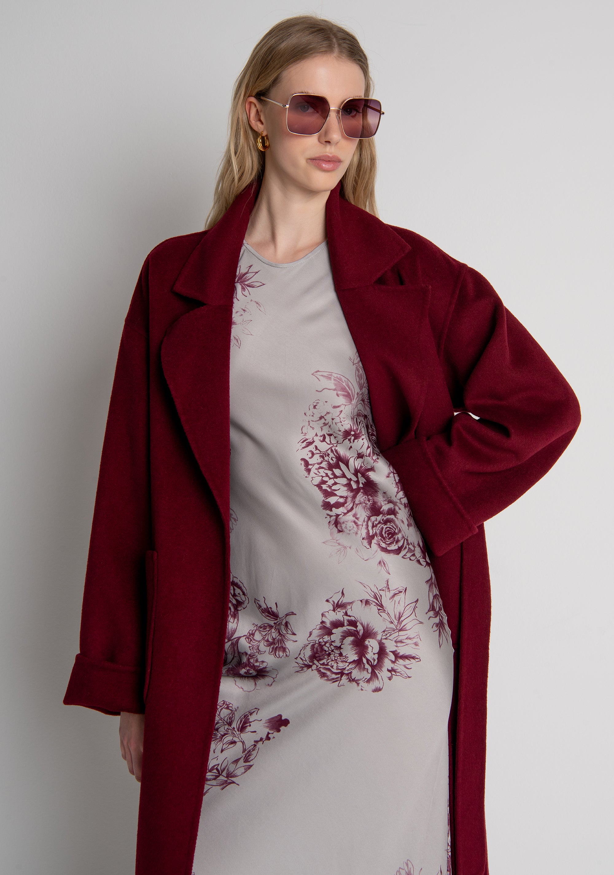 Long coat regular fit with wool Fracomina FR26WC1012W80801-R68