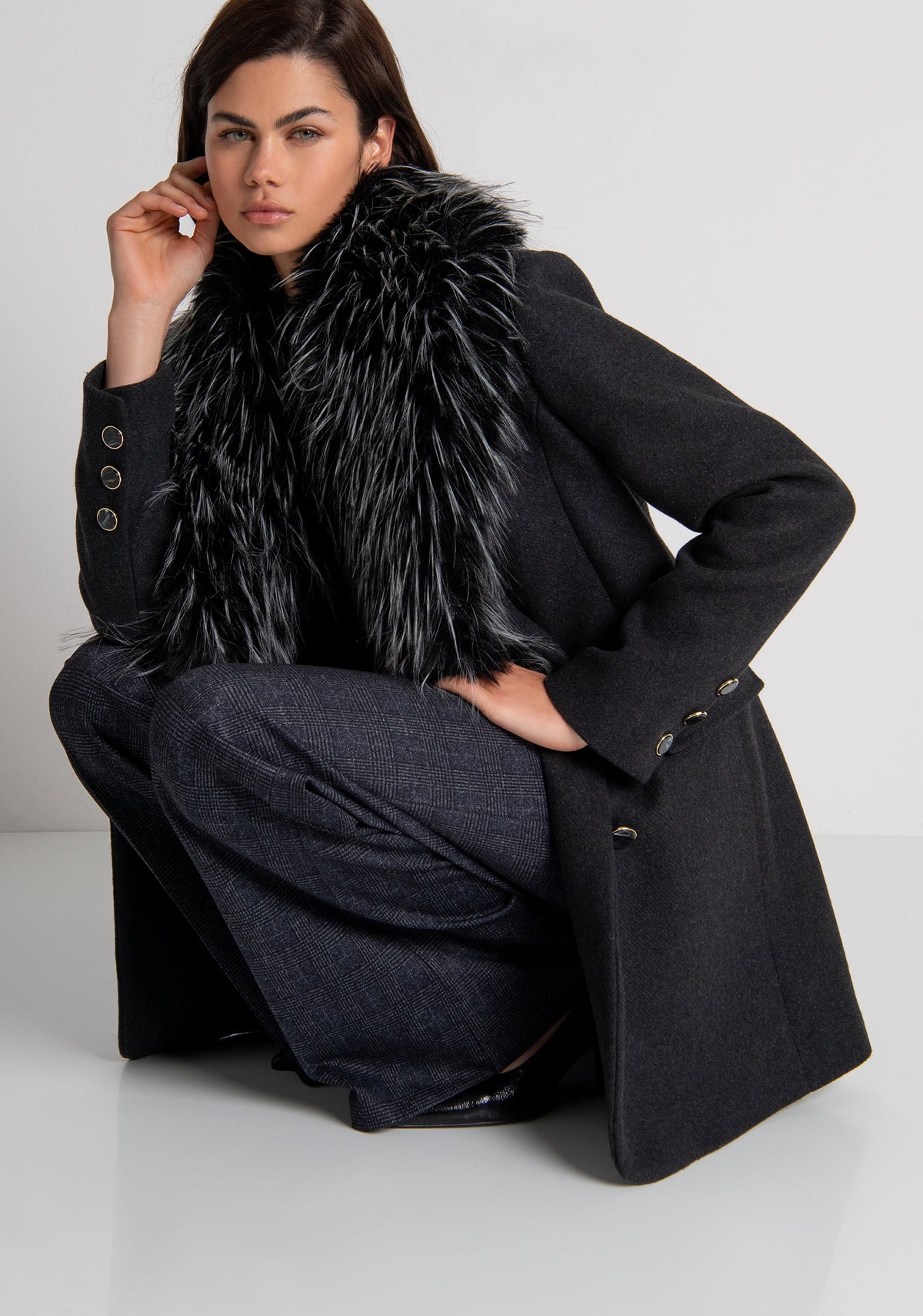 Coat regular fit with wool Fracomina FR26WC1028W57901-T53