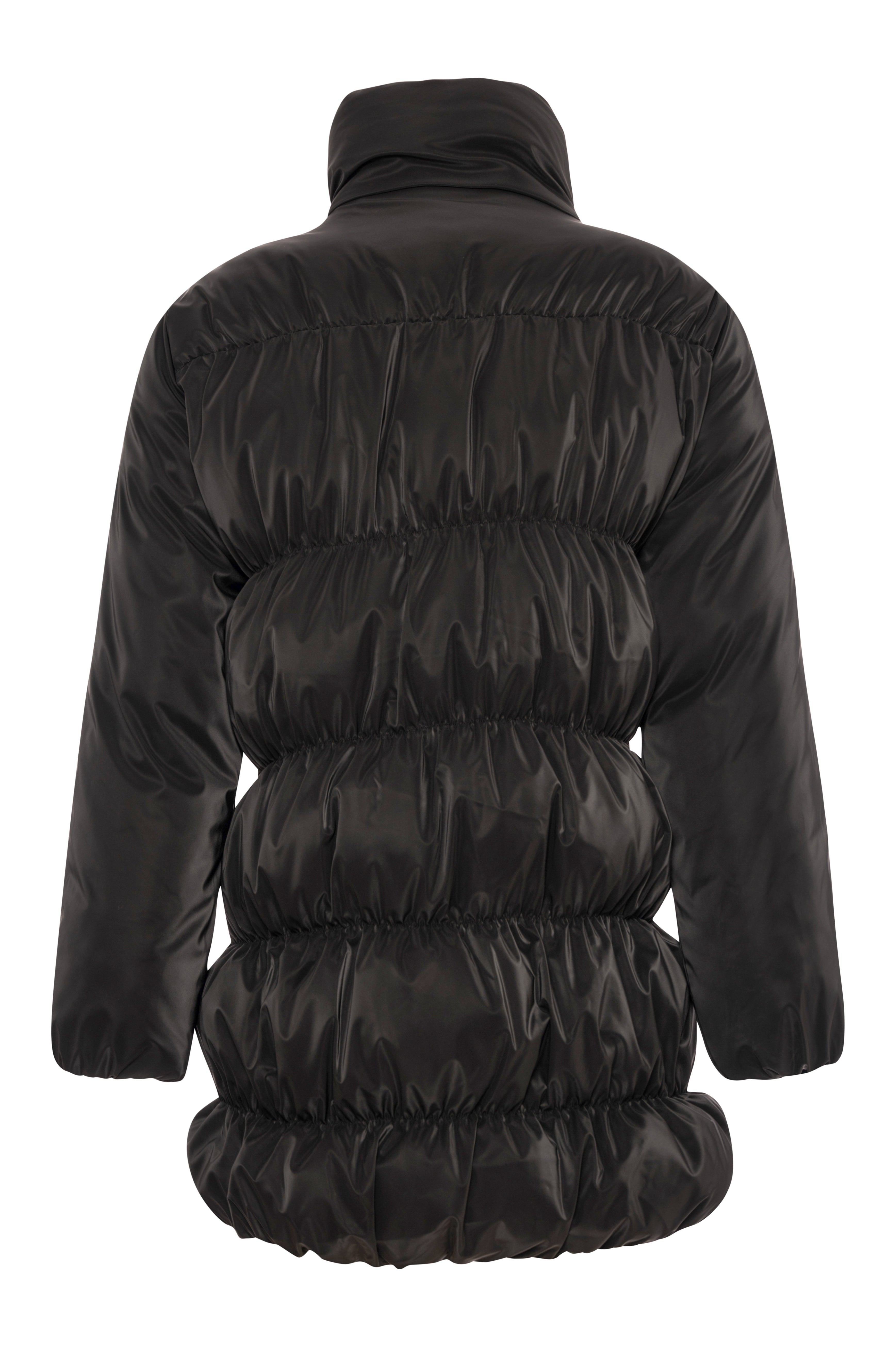 Padded jacket regular fit with bows made in velvet Fracomina FR26WC3003O45801-K01-2
