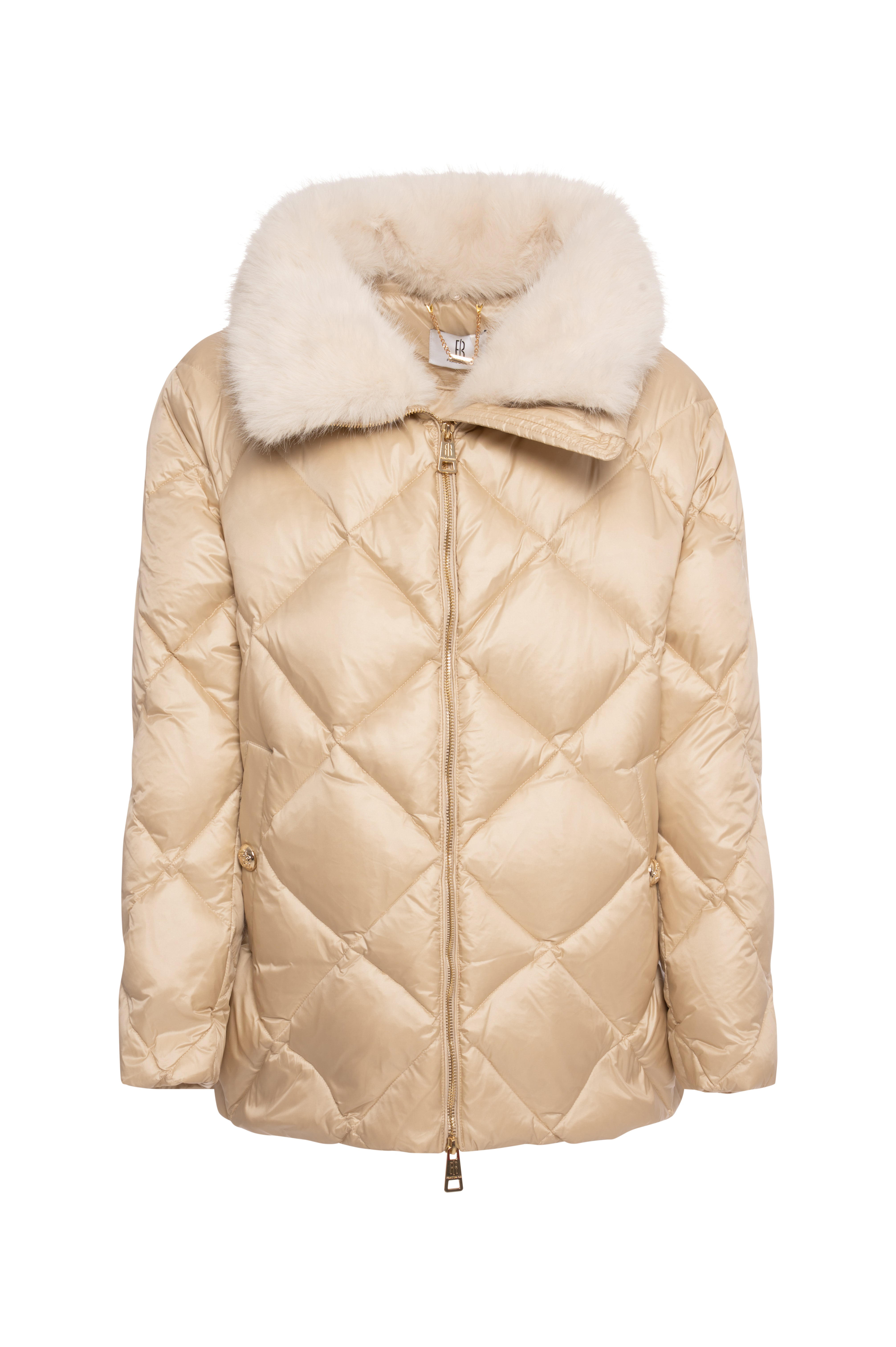 Padded jacket regular fit with feather padding Fracomina FR26WC3007O42301-KF6-1