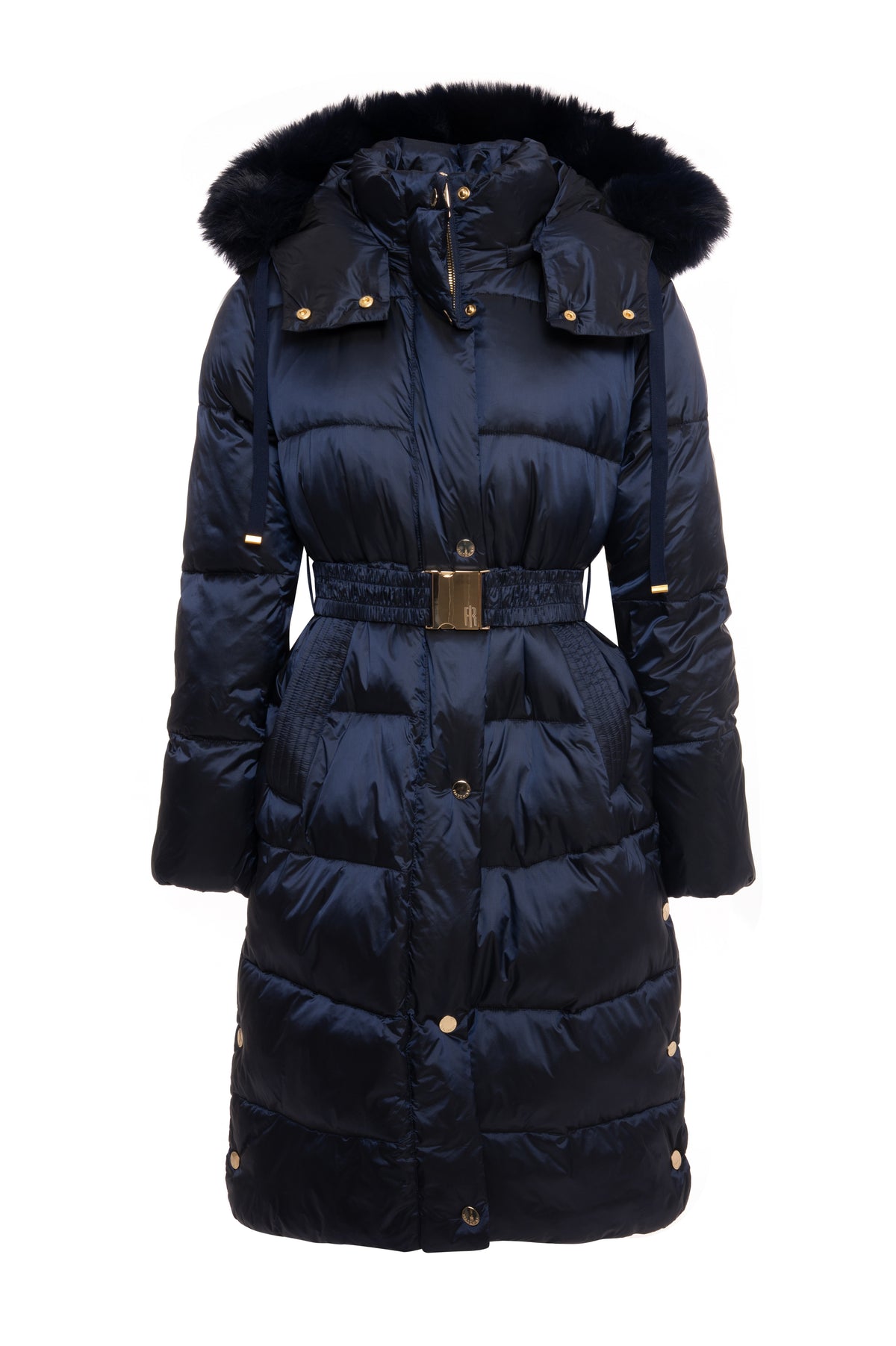 Long padded jacket regular fit with hood Fracomina FR26WC3008O42301-K60-1