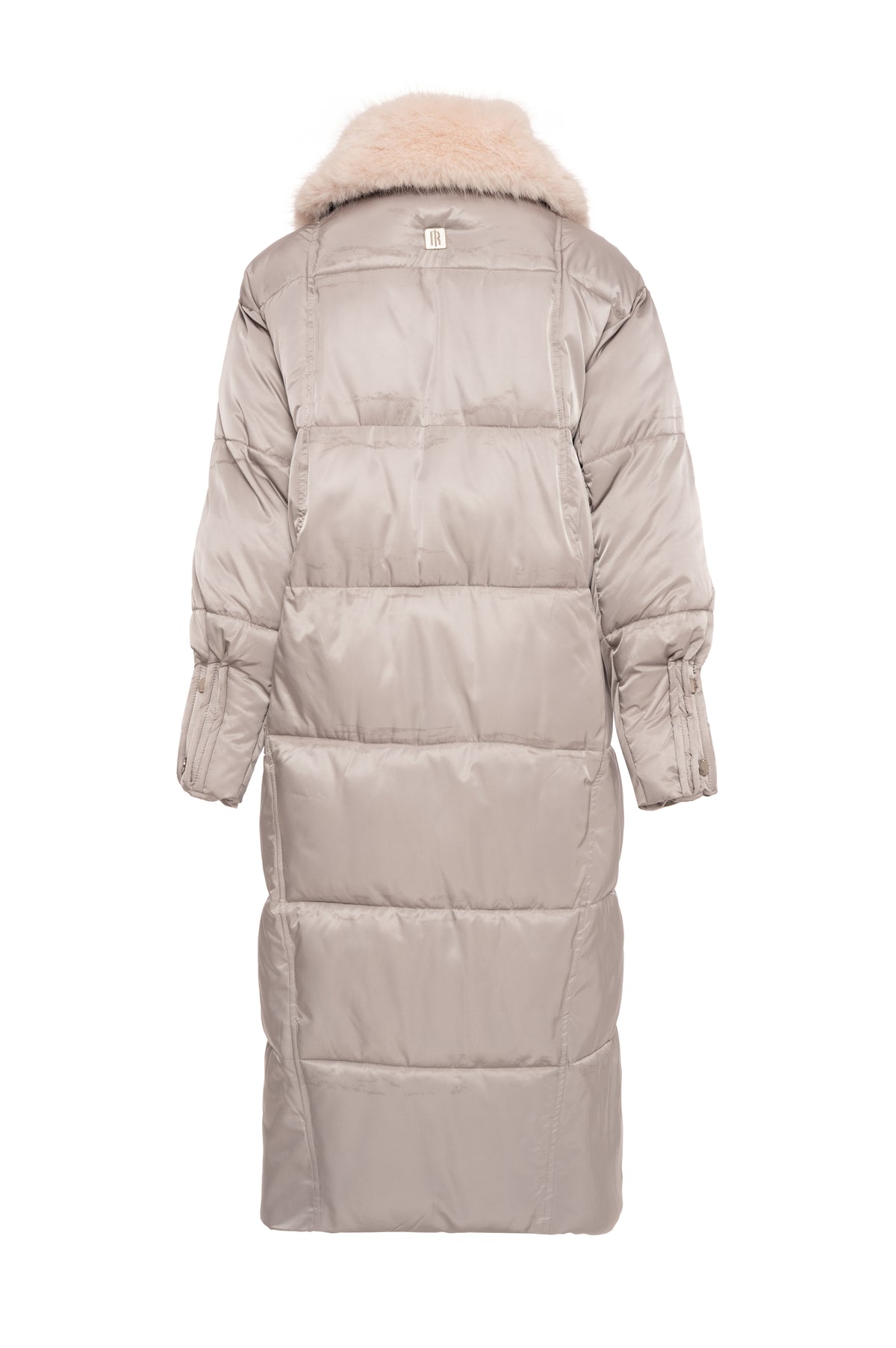 Long padded jacket regular fit with neck made in fake fur Fracomina FR26WC3011O45801-KE2-2