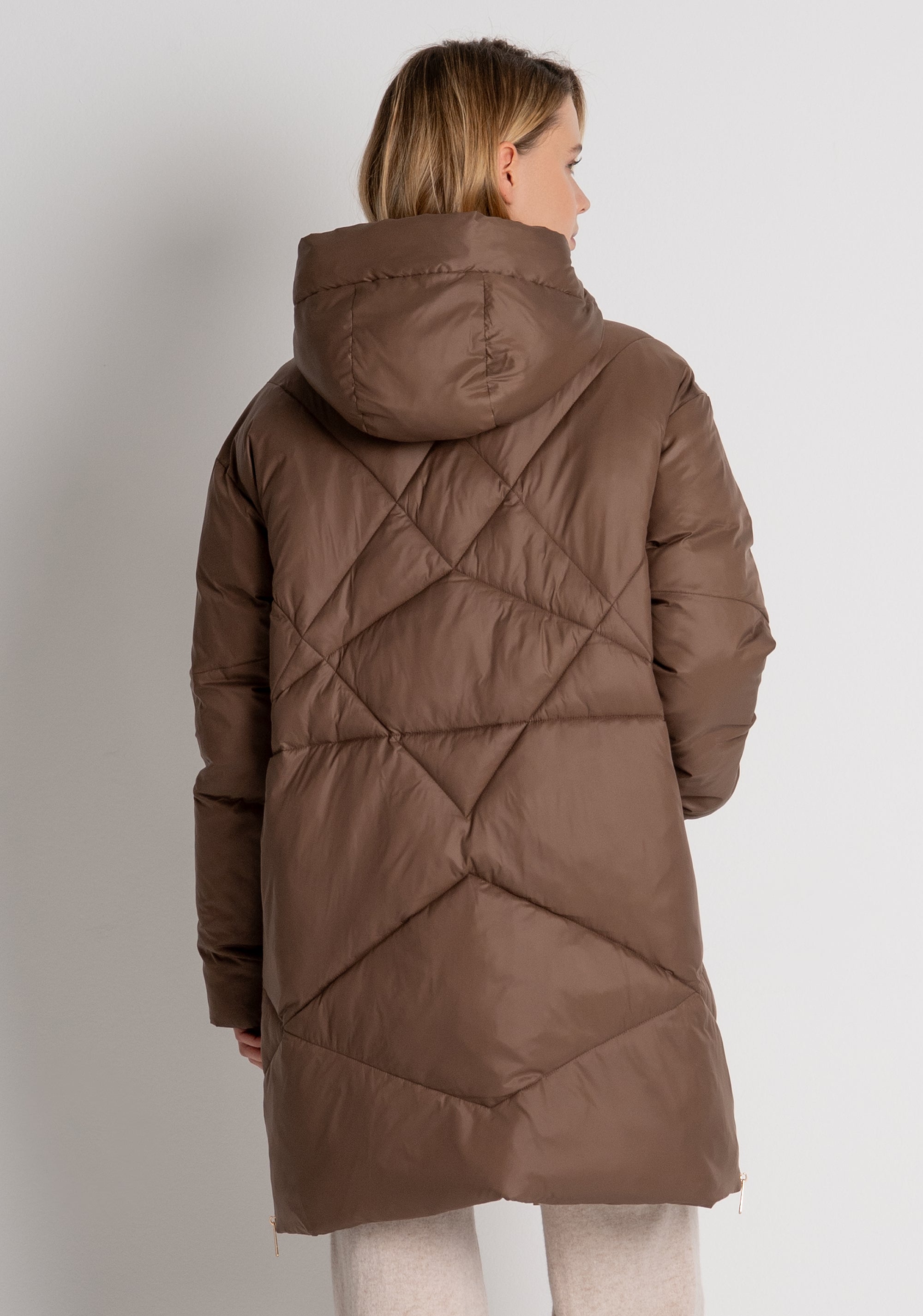 Padded jacket regular fit with hood Fracomina FR26WC3017O46401-149-4