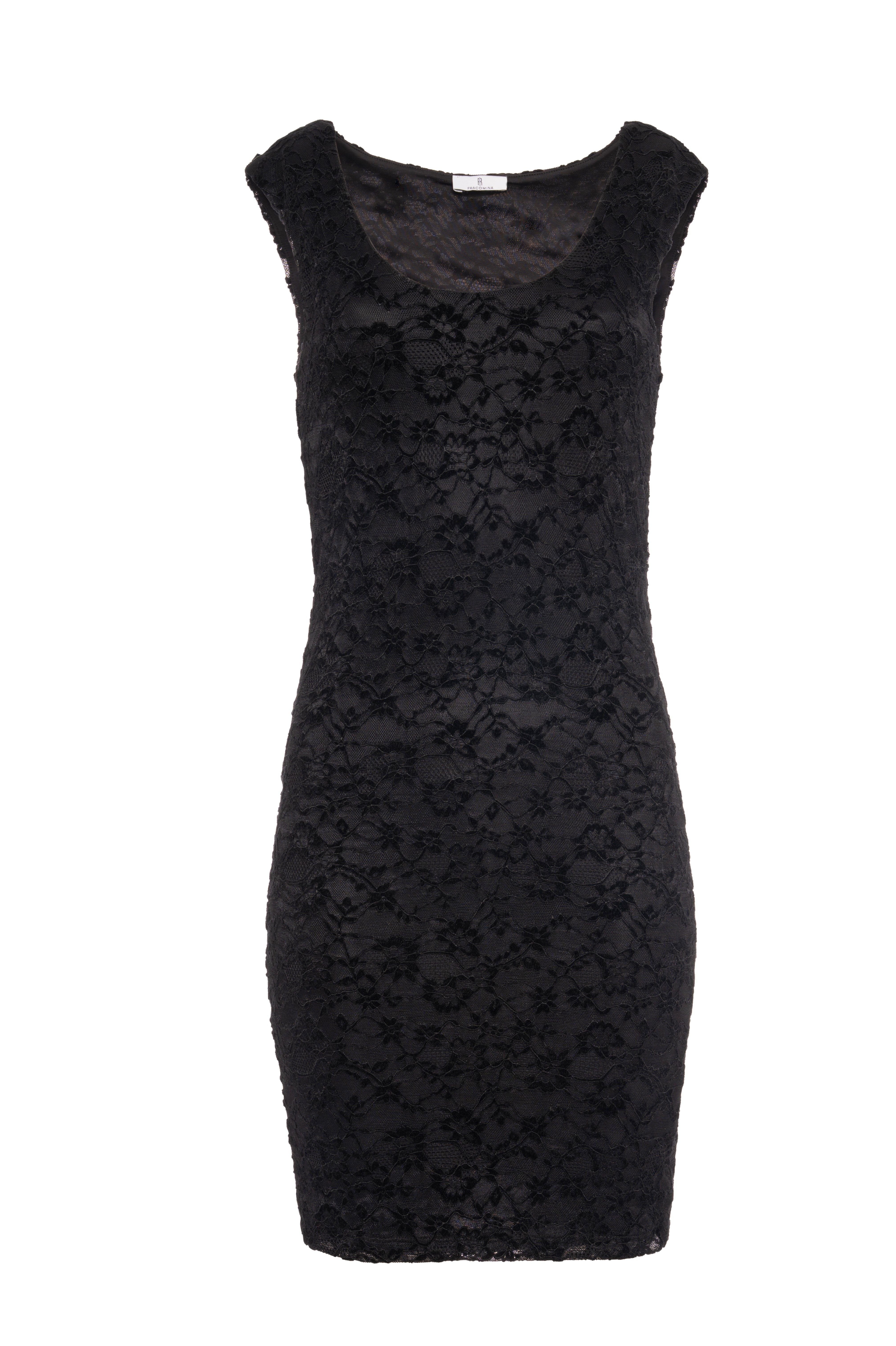 Sleeveless sheath dress made in lace Fracomina FR26WD1015J45601-K01-1