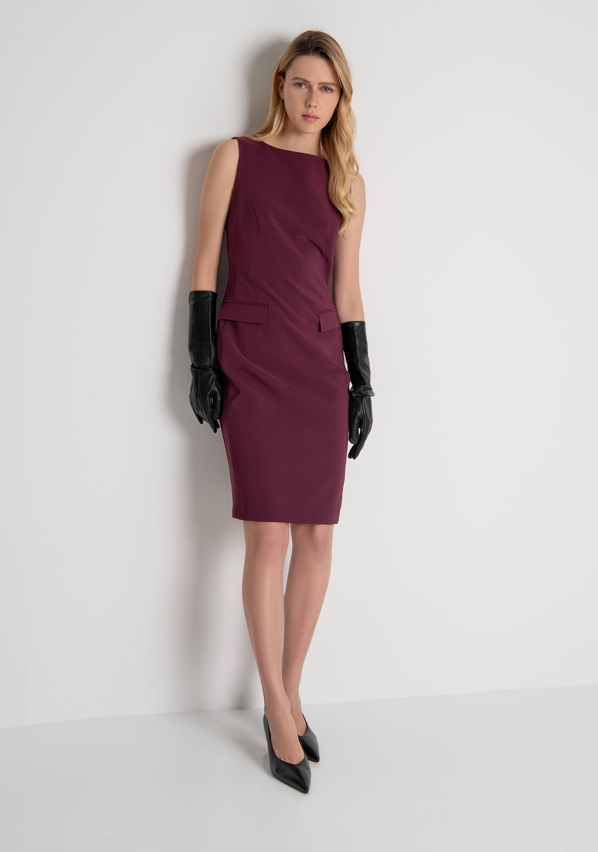 Dress slim fit middle length made in stretch fabric Fracomina FR26WD2001W42901-2