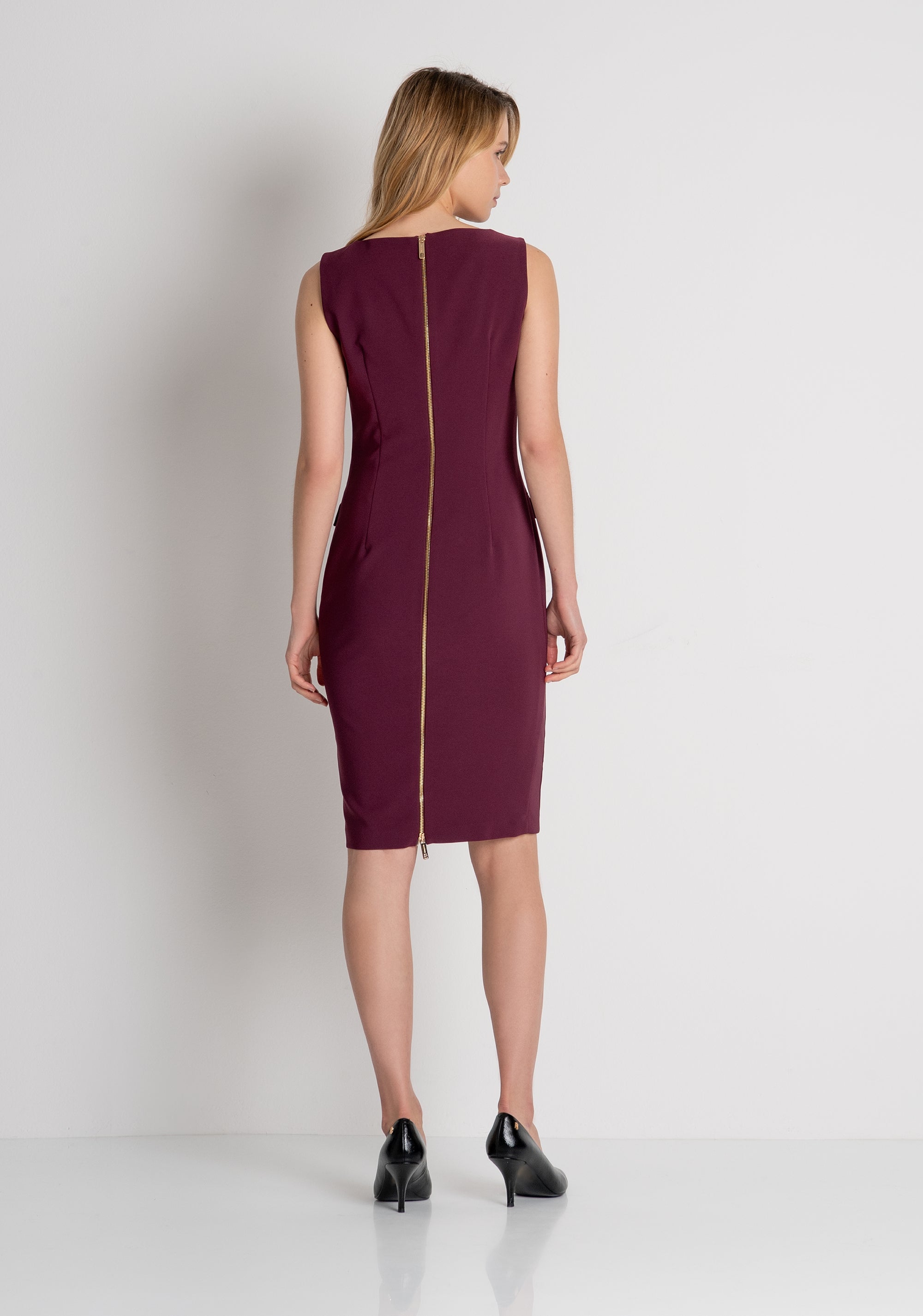 Dress slim fit middle length made in stretch fabric Fracomina FR26WD2001W42901-4