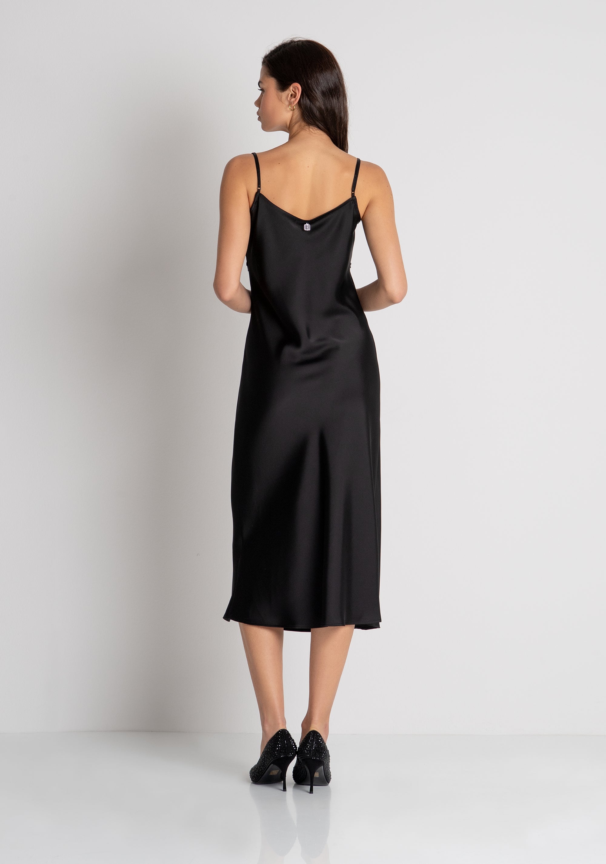 Petticoat dress middle length made in satin Fracomina FR26WD2016W41101-053-4