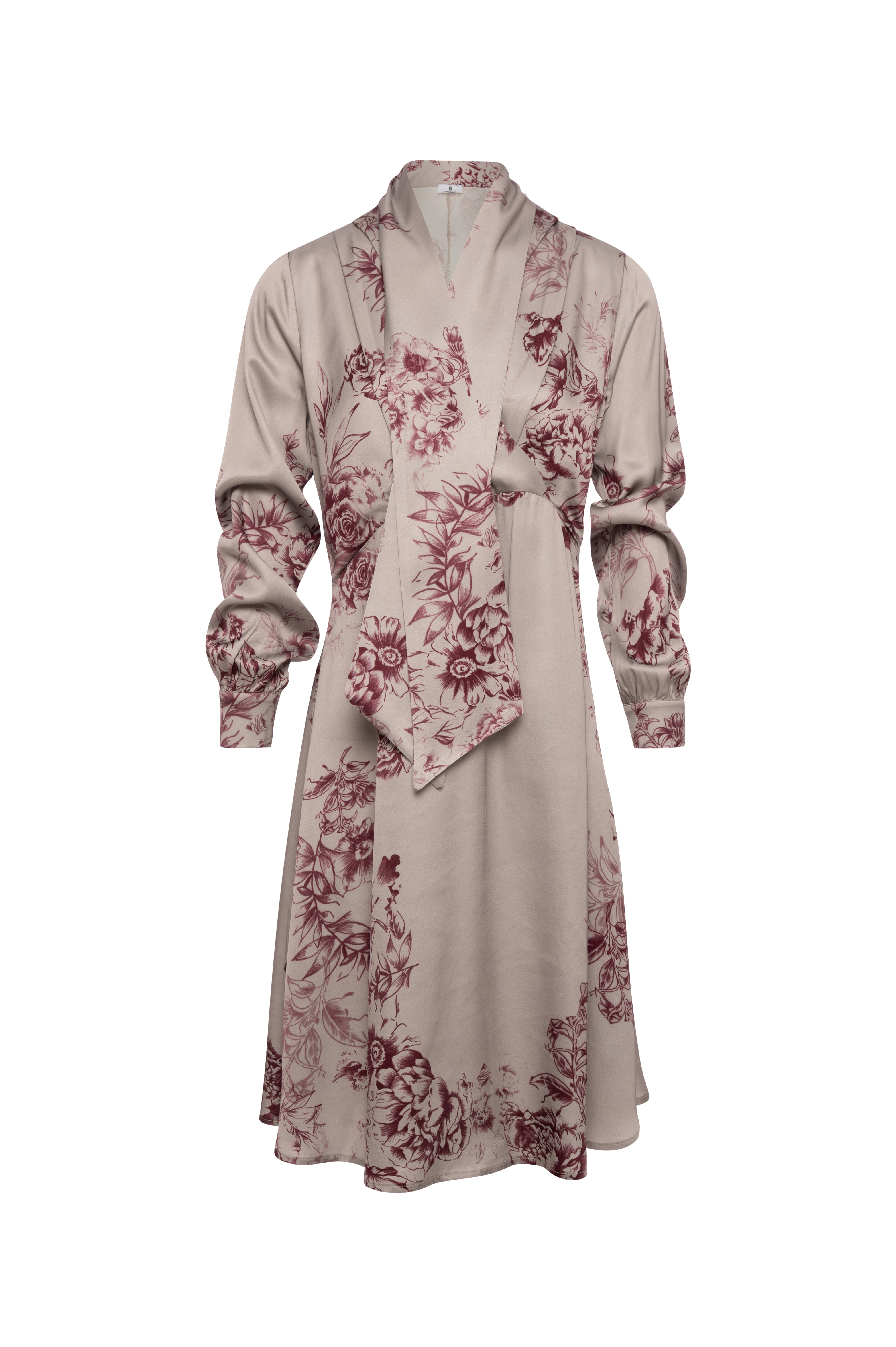 Dress regular fit middle length with flowery pattern Fracomina FR26WD2017W583K2-KE2-1