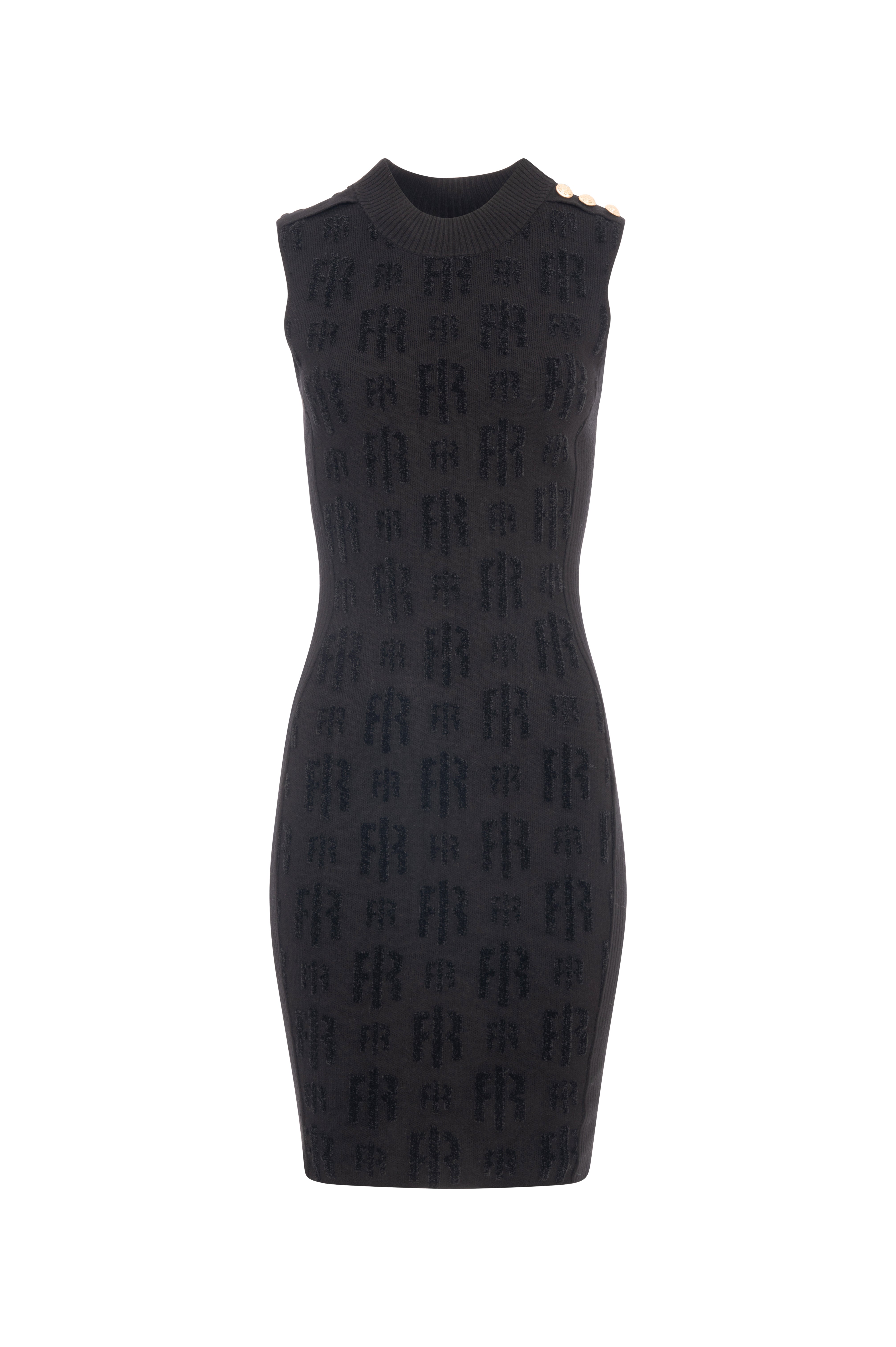 Knitted mini dress with monogram Fracomina FR26WD5006K474F8-K01-3