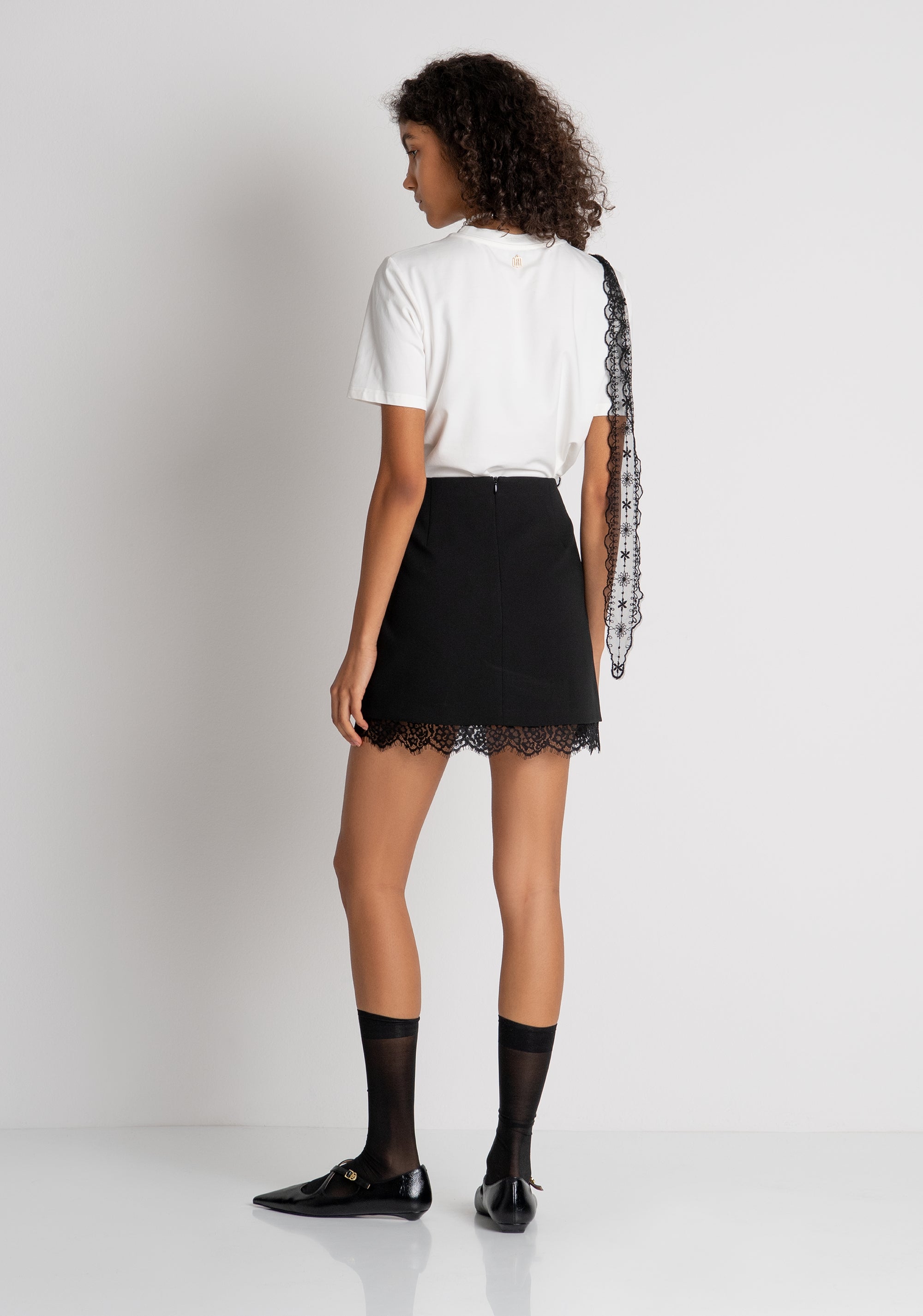 Mini skirt slim fit made in stretch fabric Fracomina FR26WG1002W84901-053-4