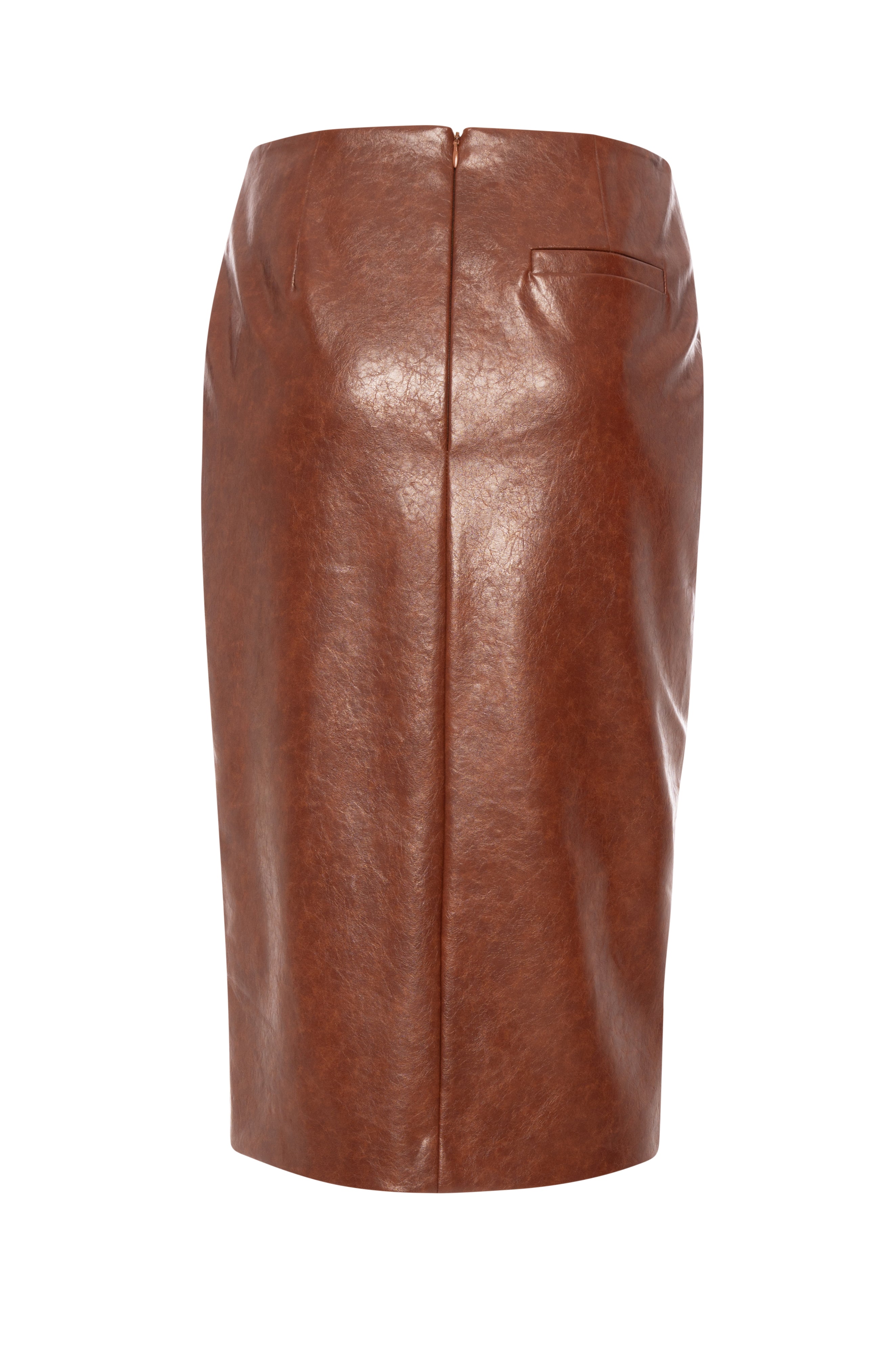Sheath skirt slim fit middle length made in fake leather Fracomina FR26WG2005P411L9-KF2-2