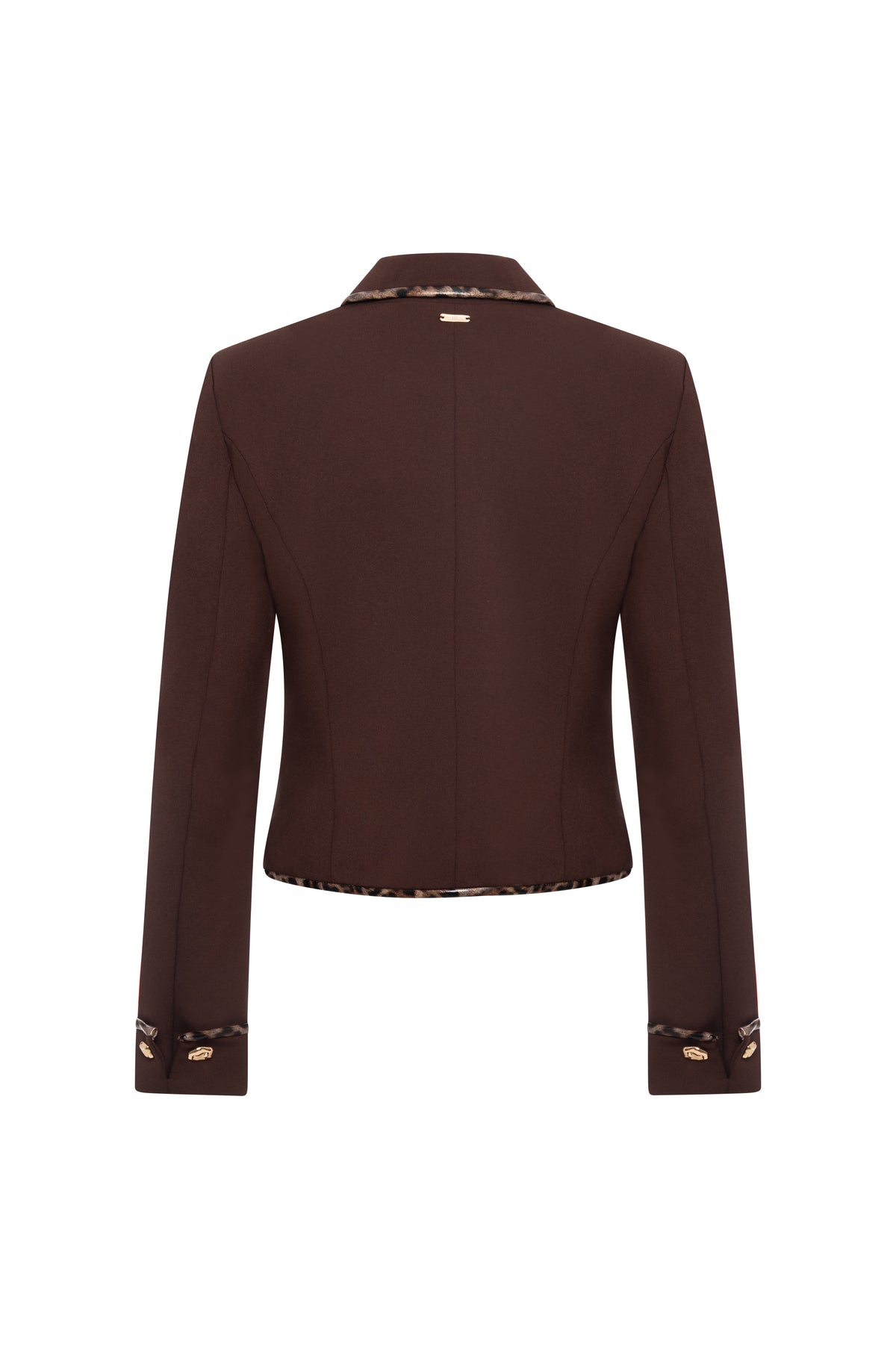 Jacket slim fit single breasted with animalier details Fracomina FR26WJ1003W68601-K06-2