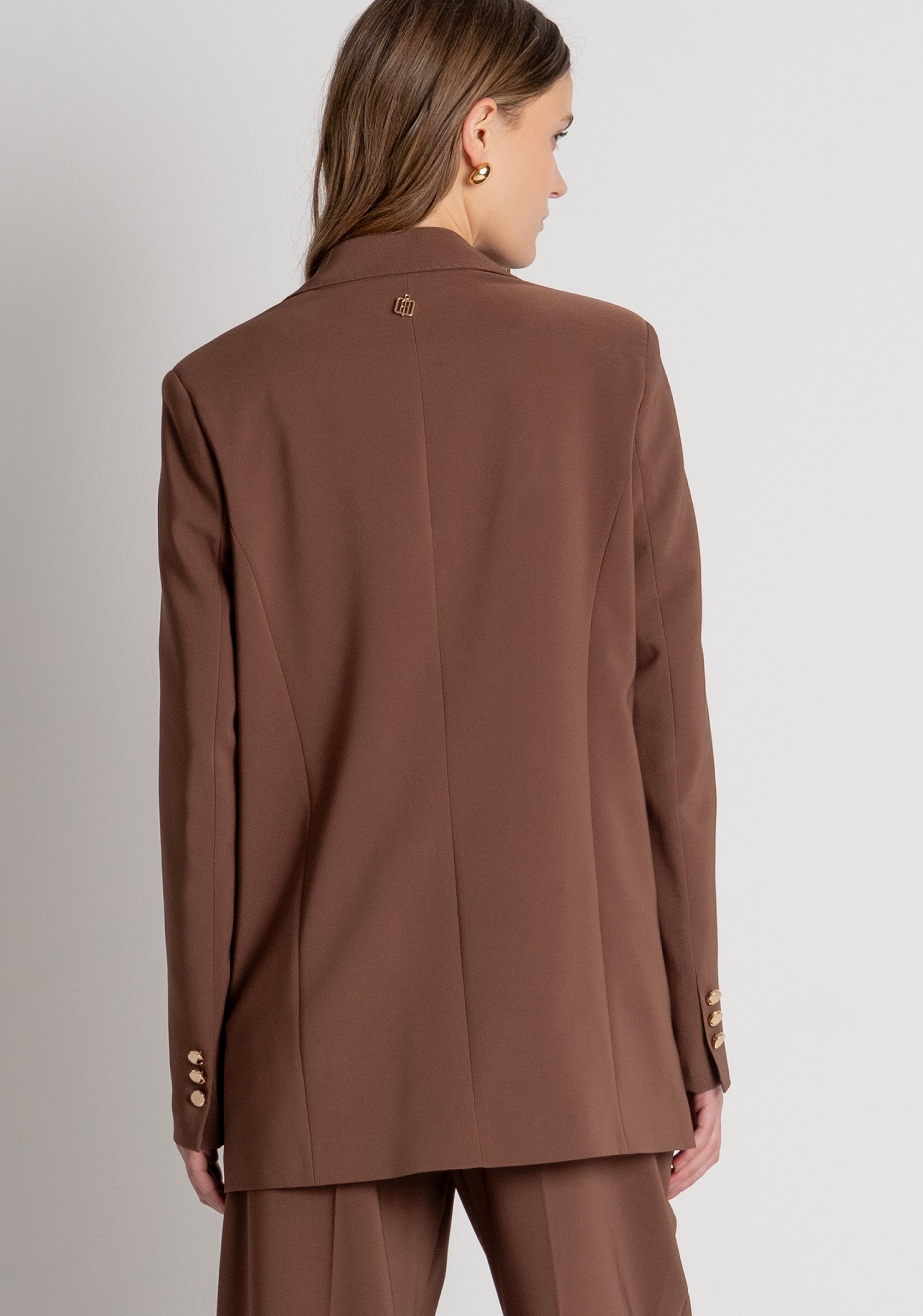 Long blazer jacket over fit single breasted Fracomina FR26WJ3001W42901-149-3