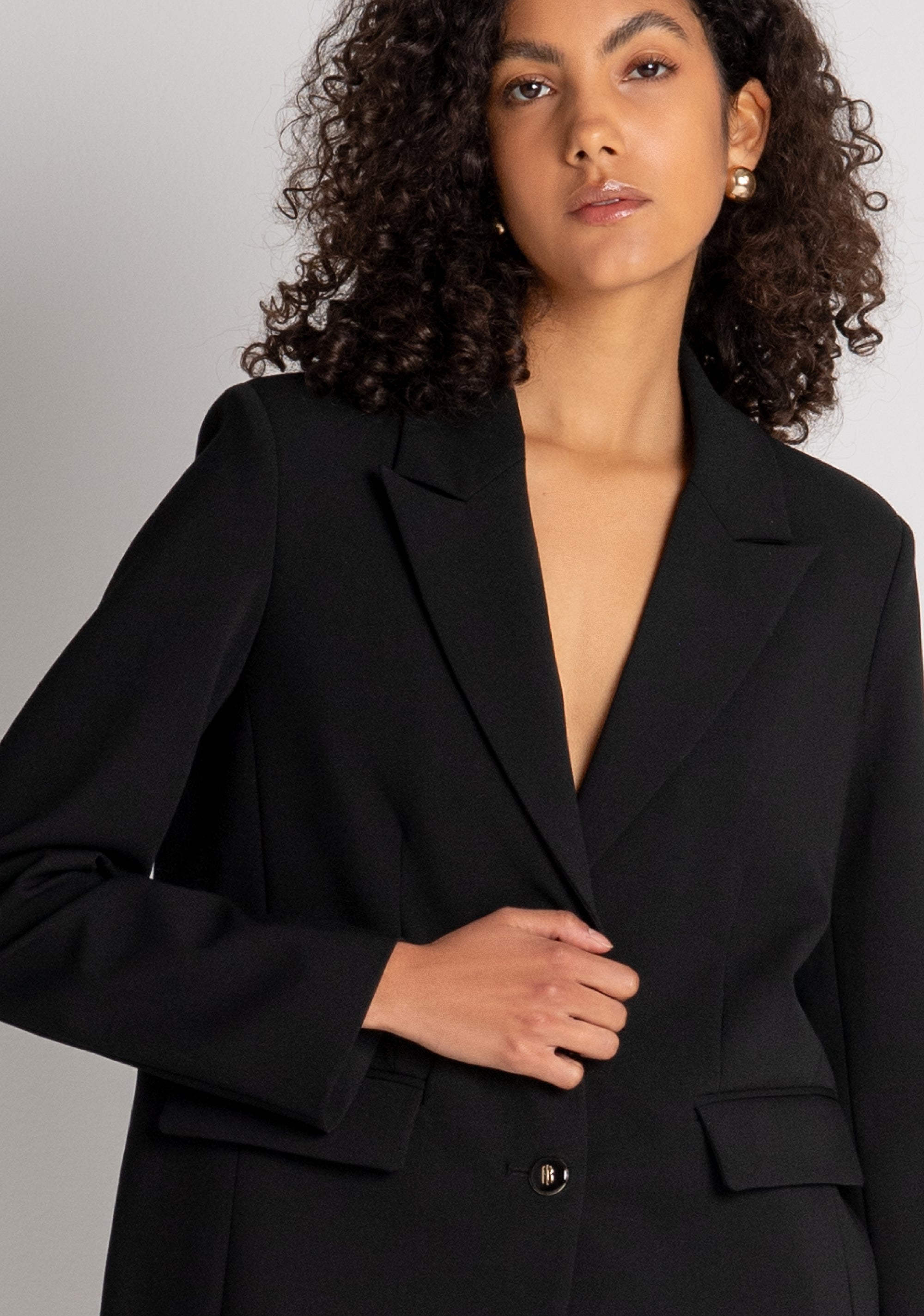 Long blazer jacket regular fit single breasted Fracomina FR26WJ3008W84901-053-3