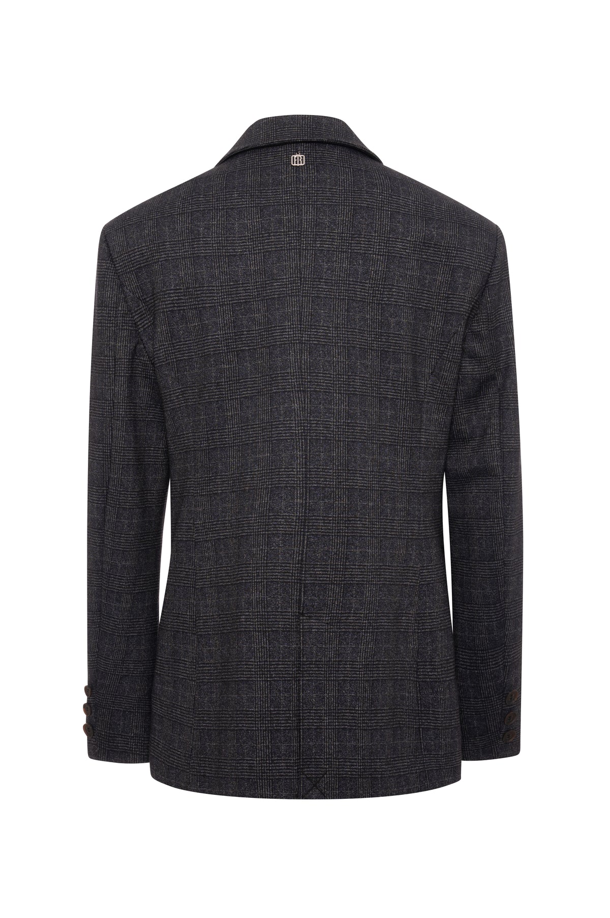 Blazer jacket regular fit double breasted made in Prince of Wales fabric Fracomina FR26WJ3010W575O2-KH8-2