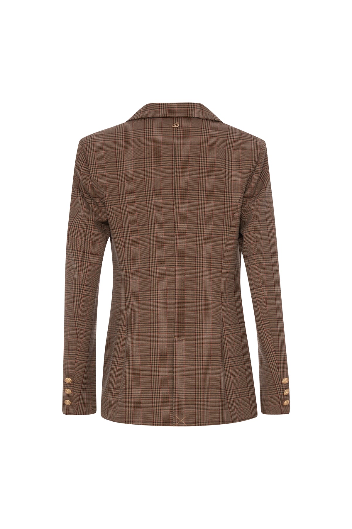 Blazer jacket regular fit double breasted made in Prince of Wales fabric Fracomina FR26WJ3023W57595-K37-2