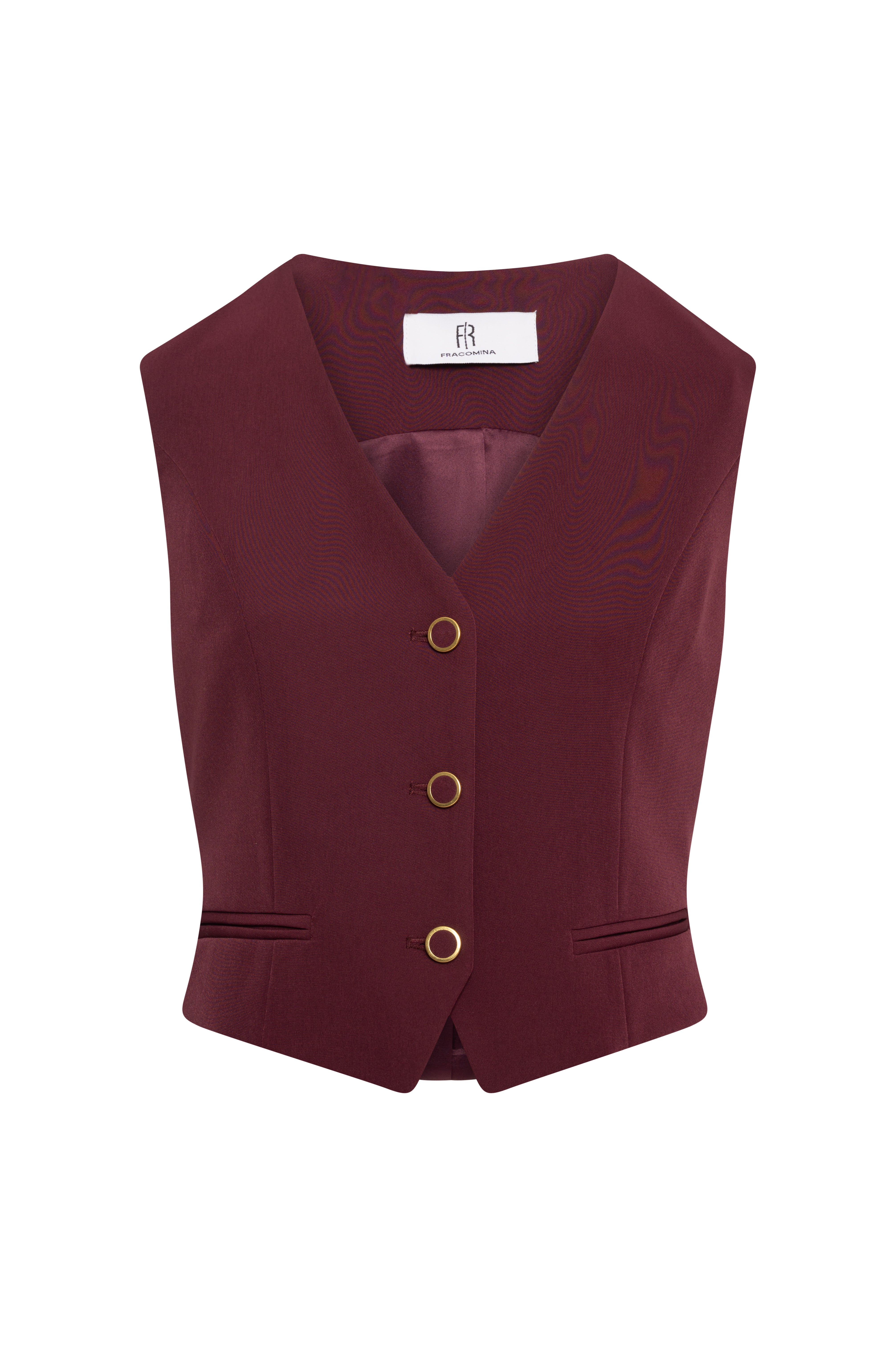 Gilet regular fit with V-neck drop Fracomina FR26WJ5005W42901-KF4-1