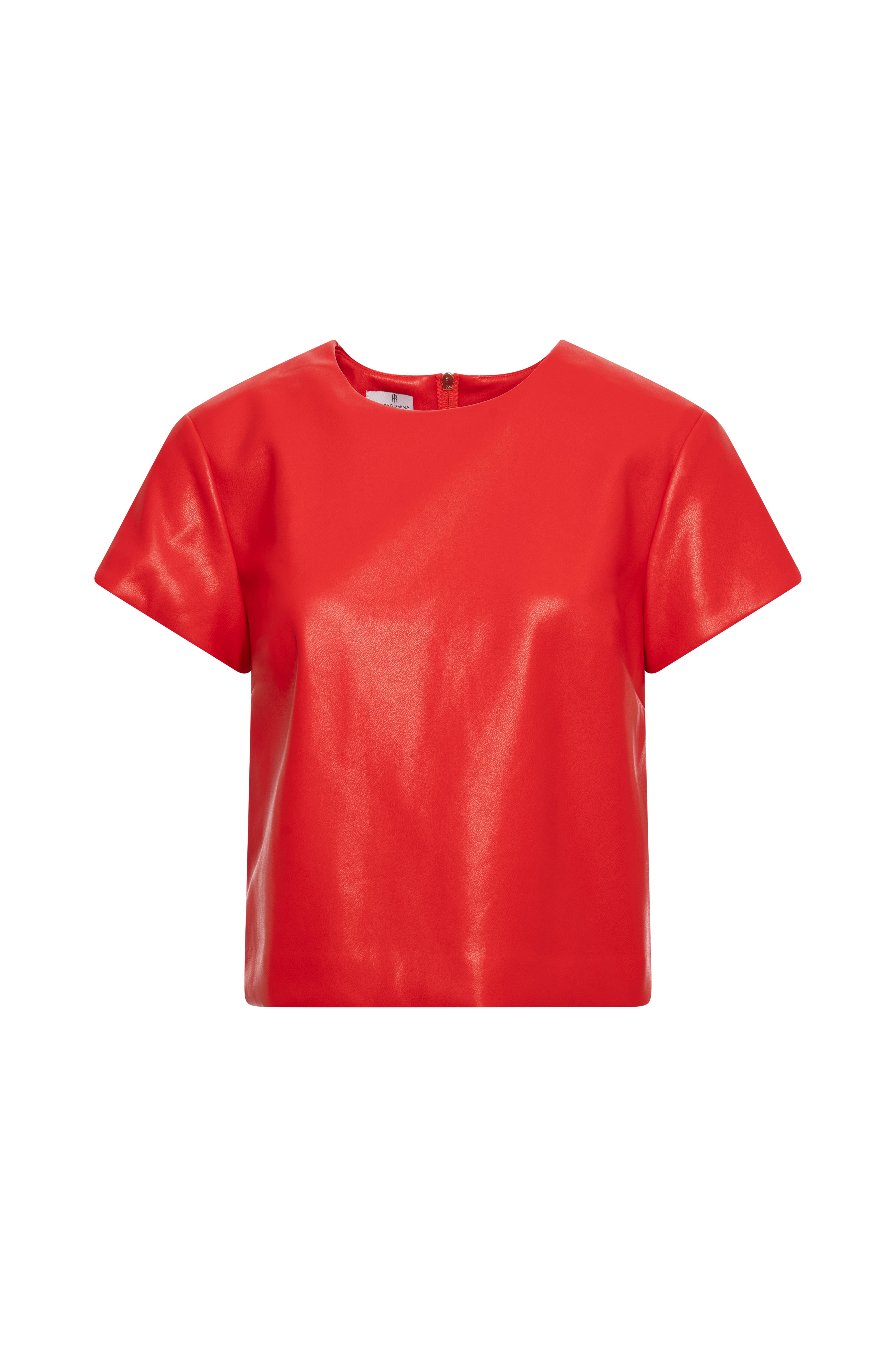 Top cropped made in fake leather Fracomina FR26WT1001P41101-K38-1