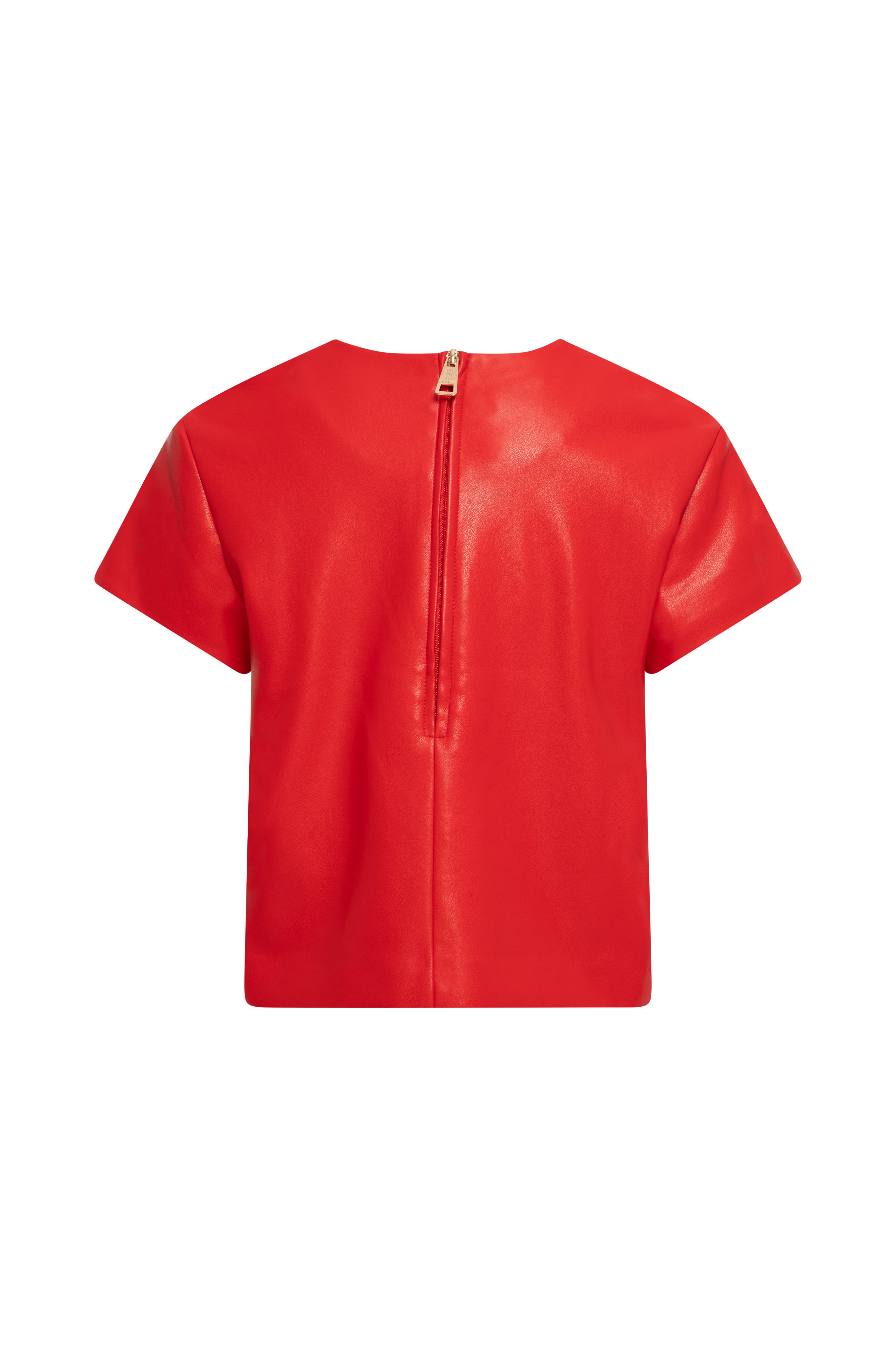 Top cropped made in fake leather Fracomina FR26WT1001P41101-K38-2