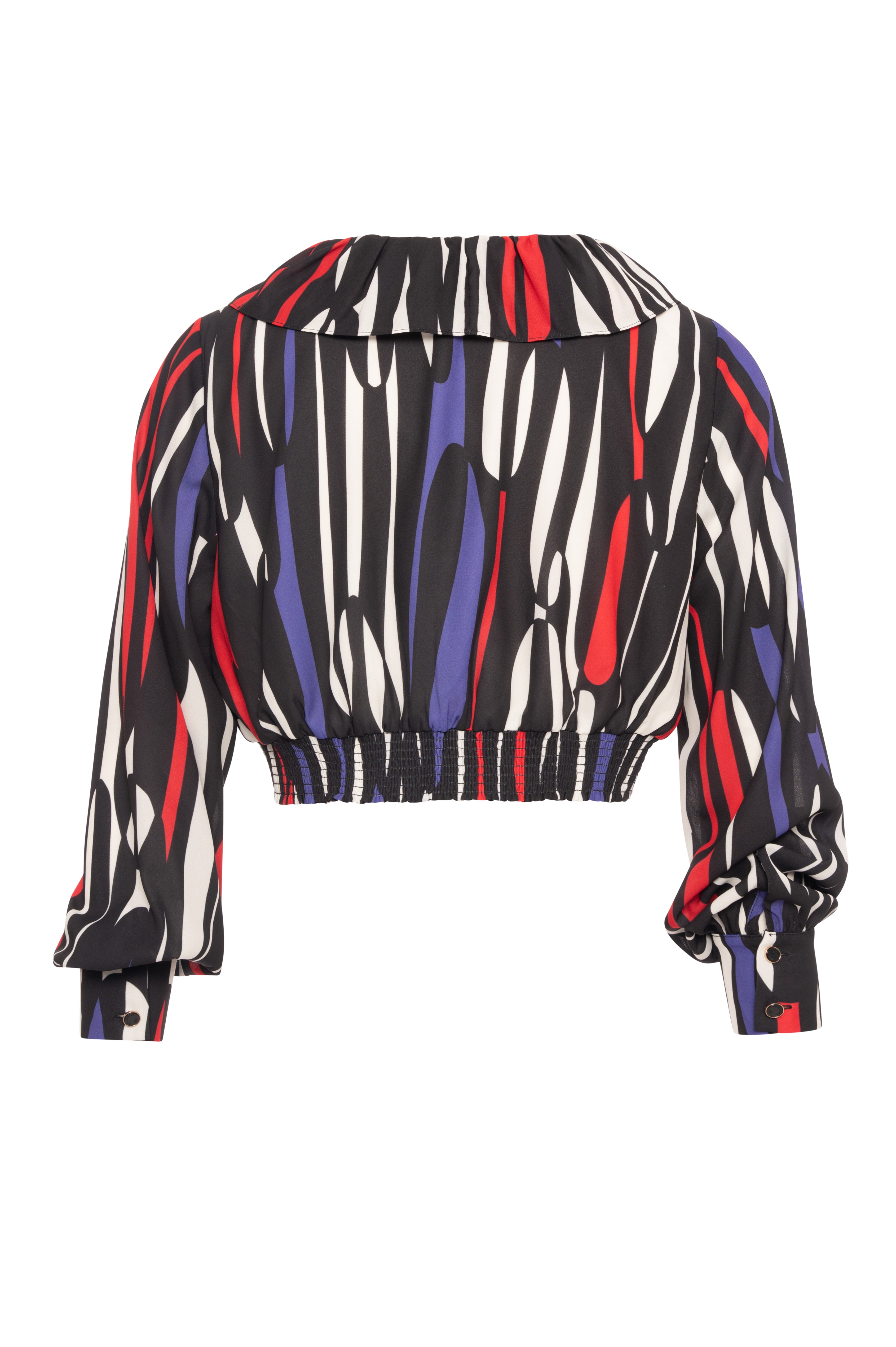 Blouse cropped with conceptual pattern Fracomina FR26WT1007W412J4-K37-2