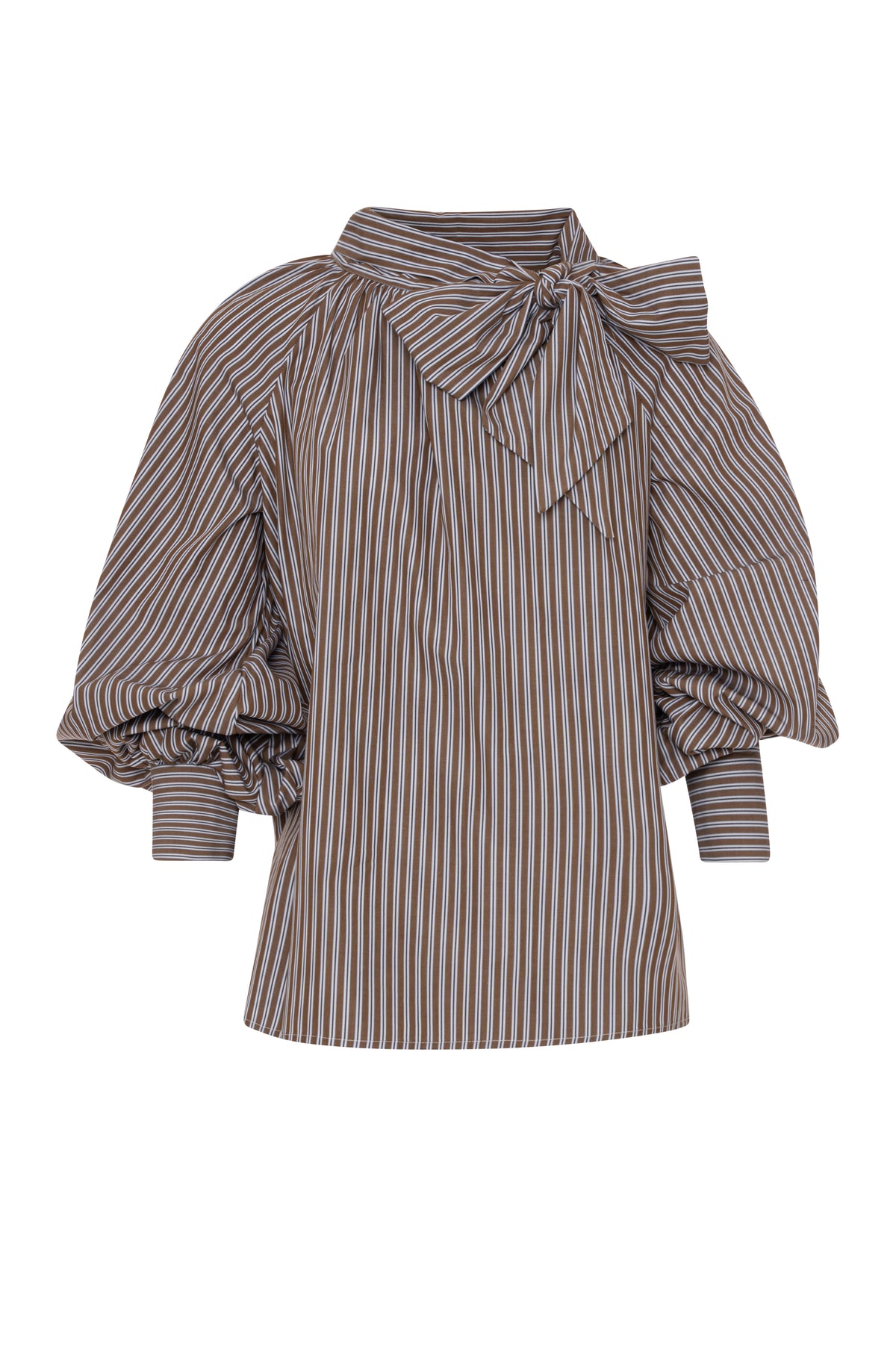 Blouse A-shape made in striped cotton Fracomina FR26WT1021W400N8-KH1-1