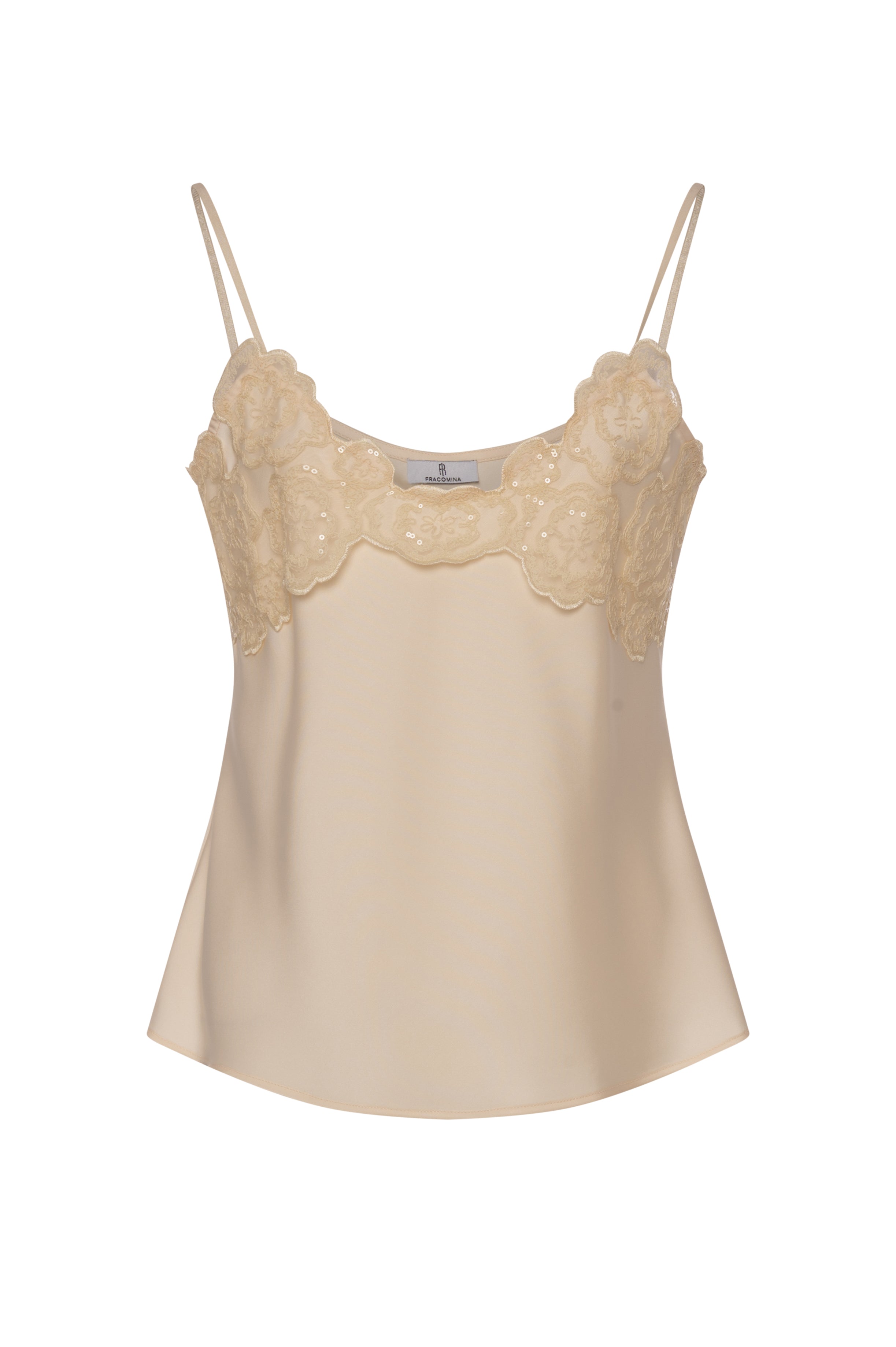 Tank top made in satin Fracomina FR26WT2012W41101-K17-1