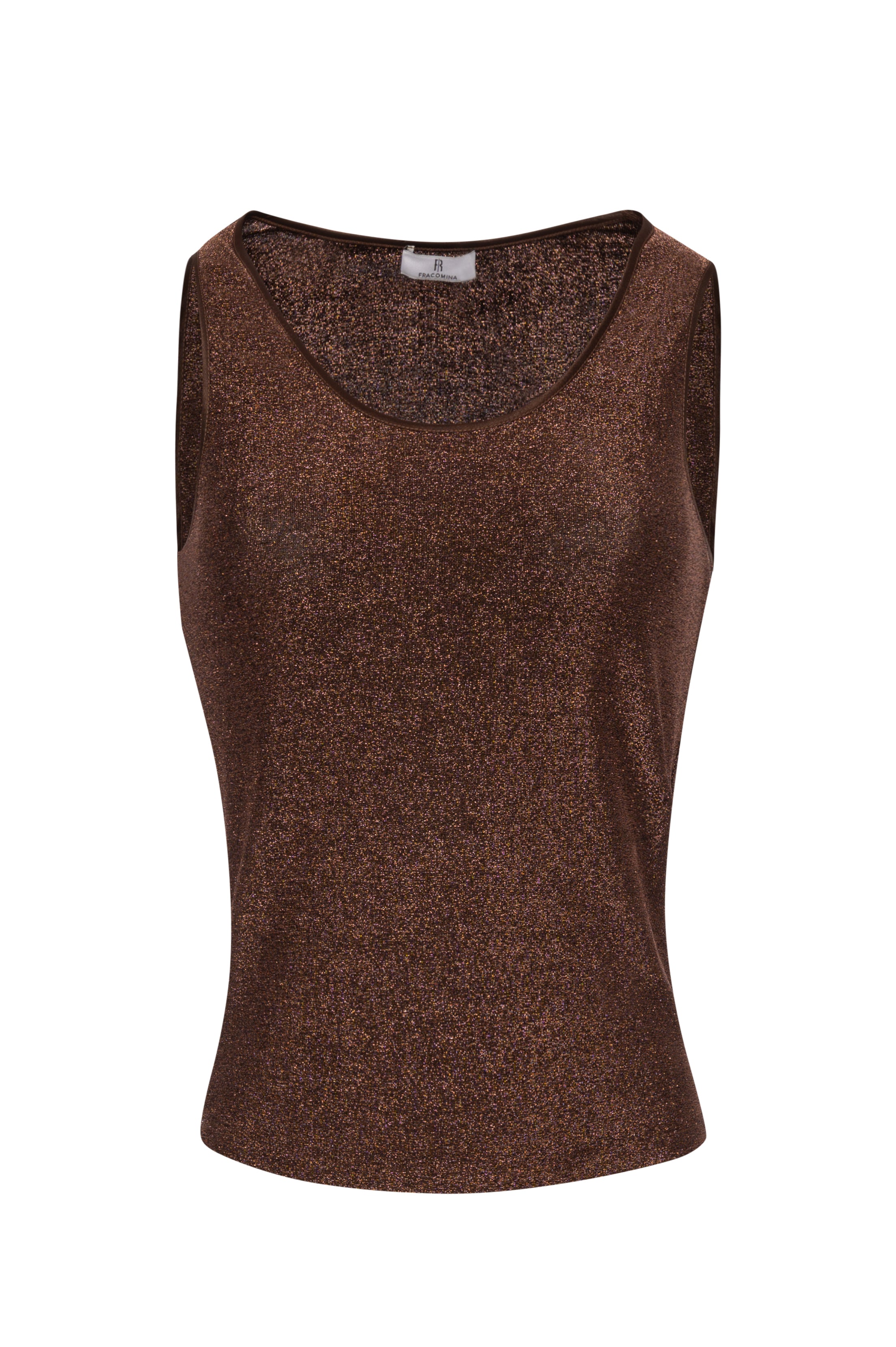 Tank top slim fit with lurex Fracomina FR26WT2021J453Q7-KG9-1