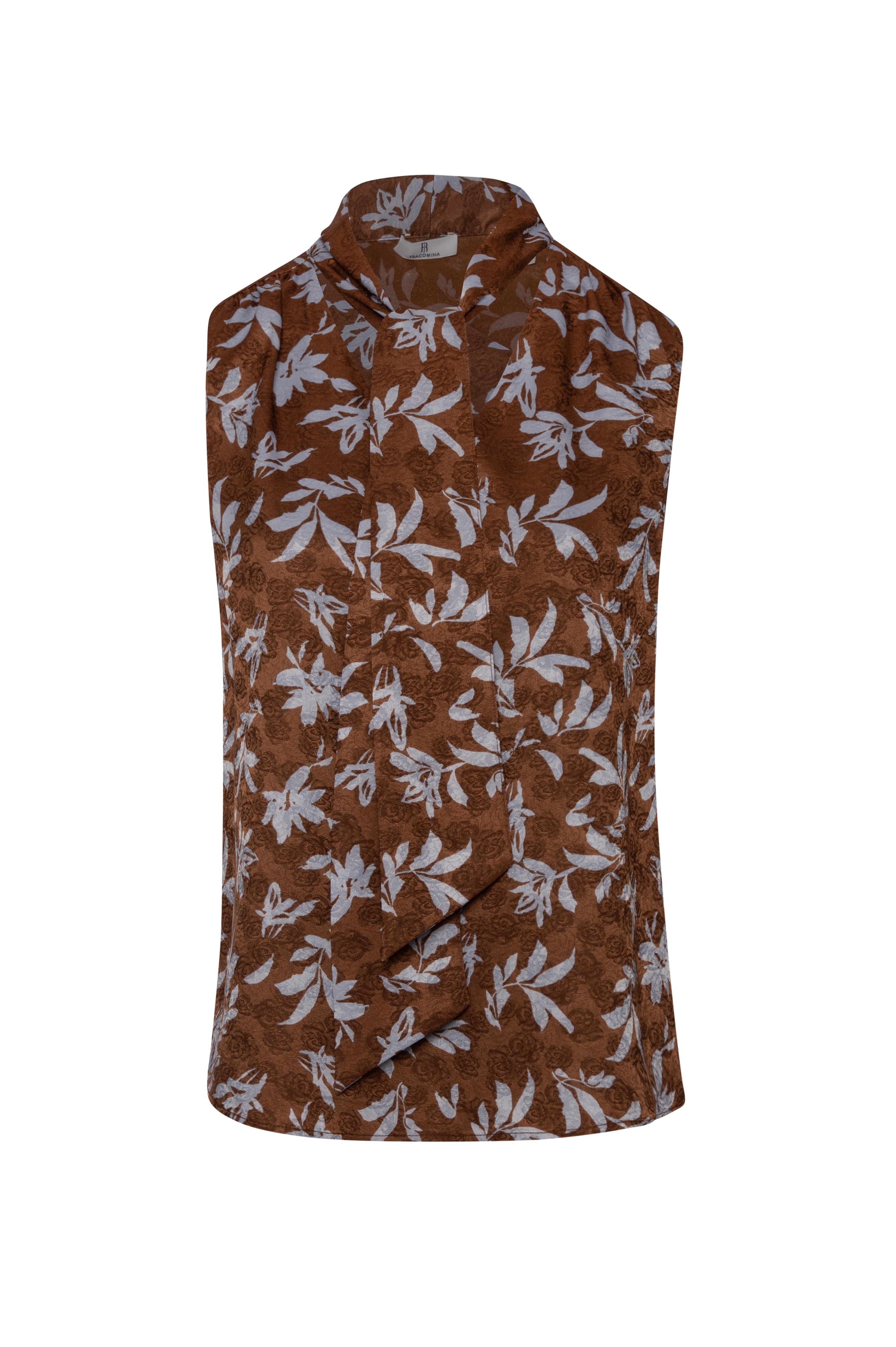 Tank top regular fit with flowery pattern Fracomina FR26WT2022W411K2-KH1-1
