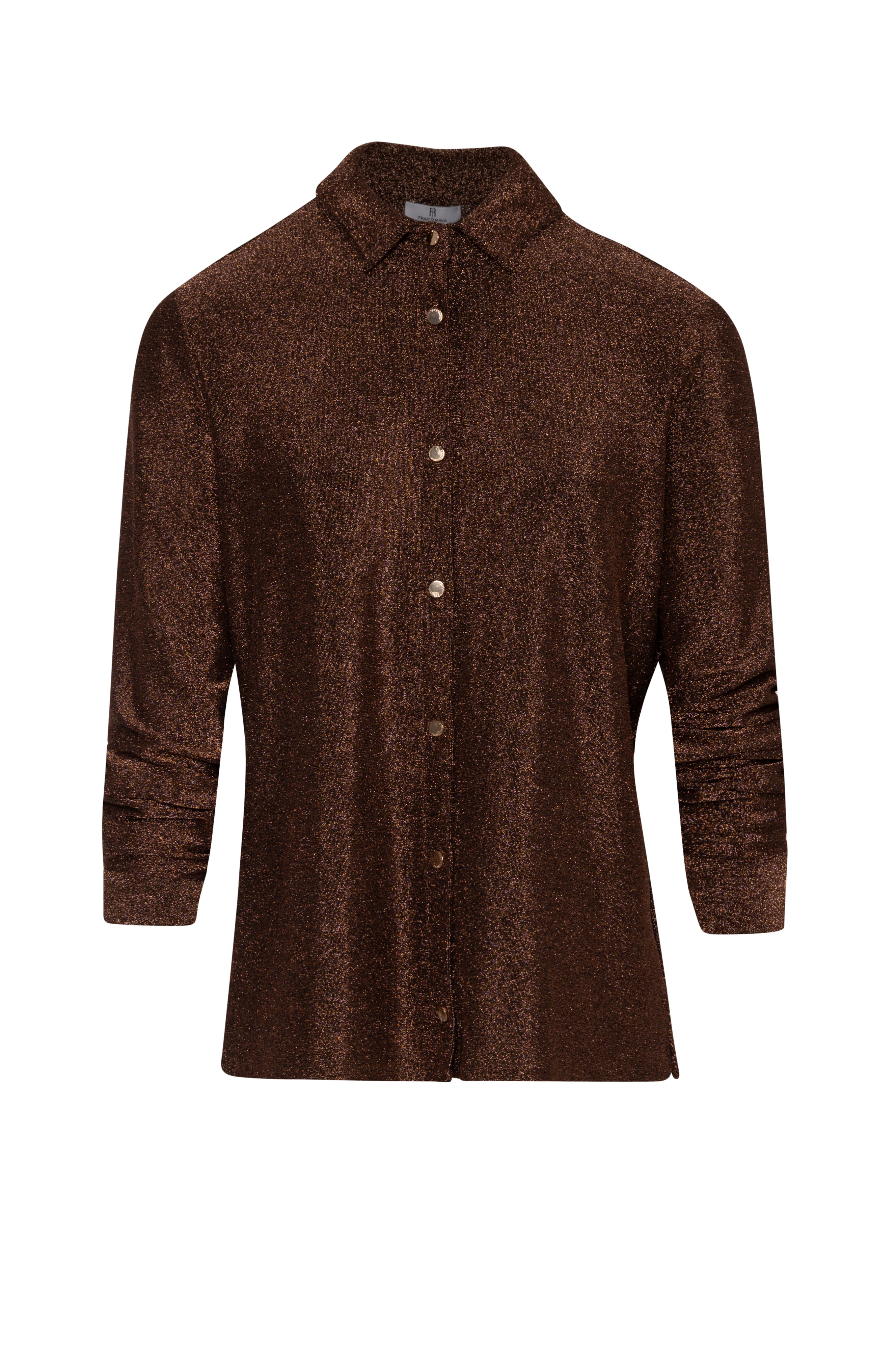 Shirt slim fit with lurex Fracomina FR26WT6001J453Q7-KG9-1