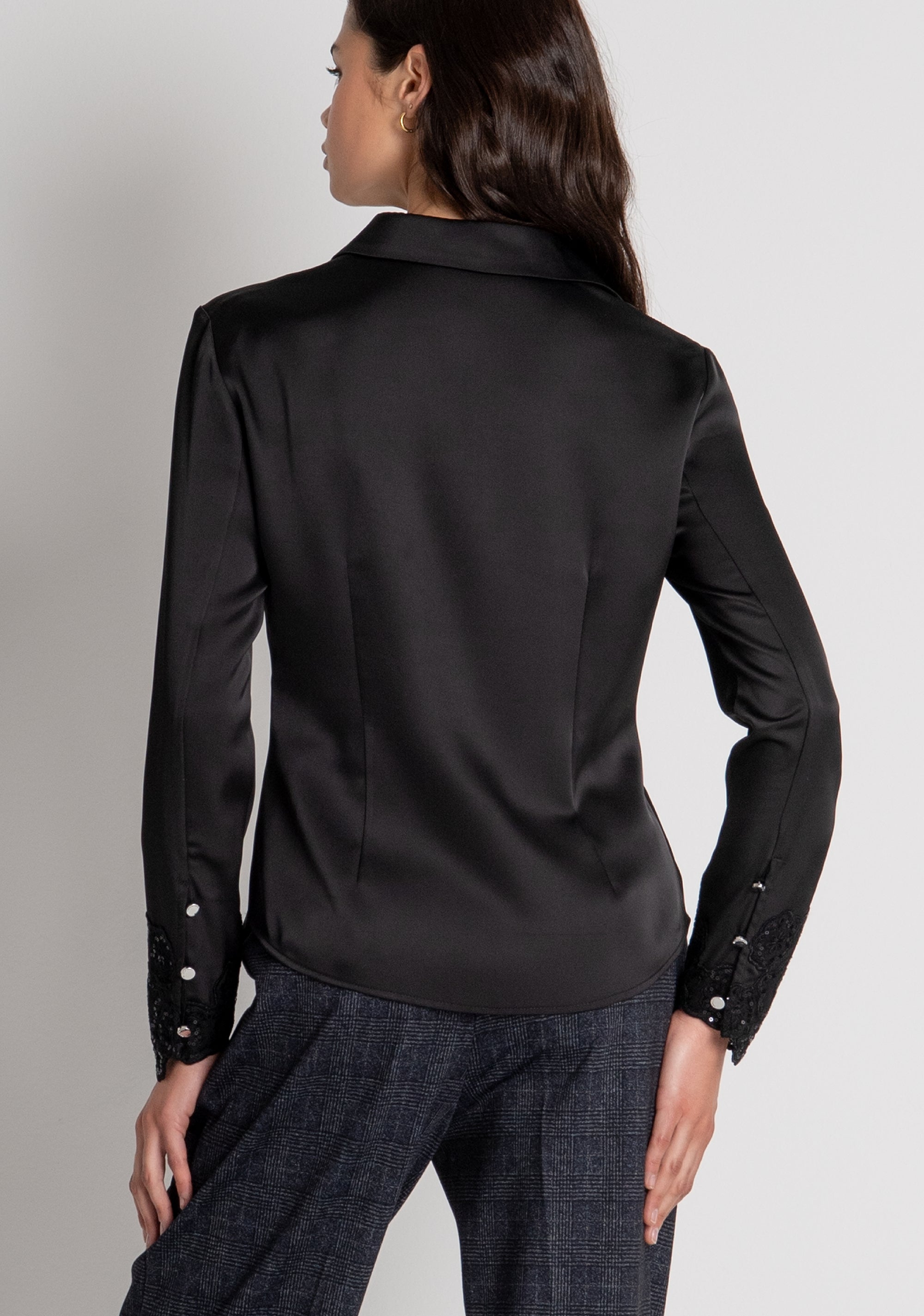 Shirt slim fit made in satin Fracomina FR26WT6002W41101-053-3