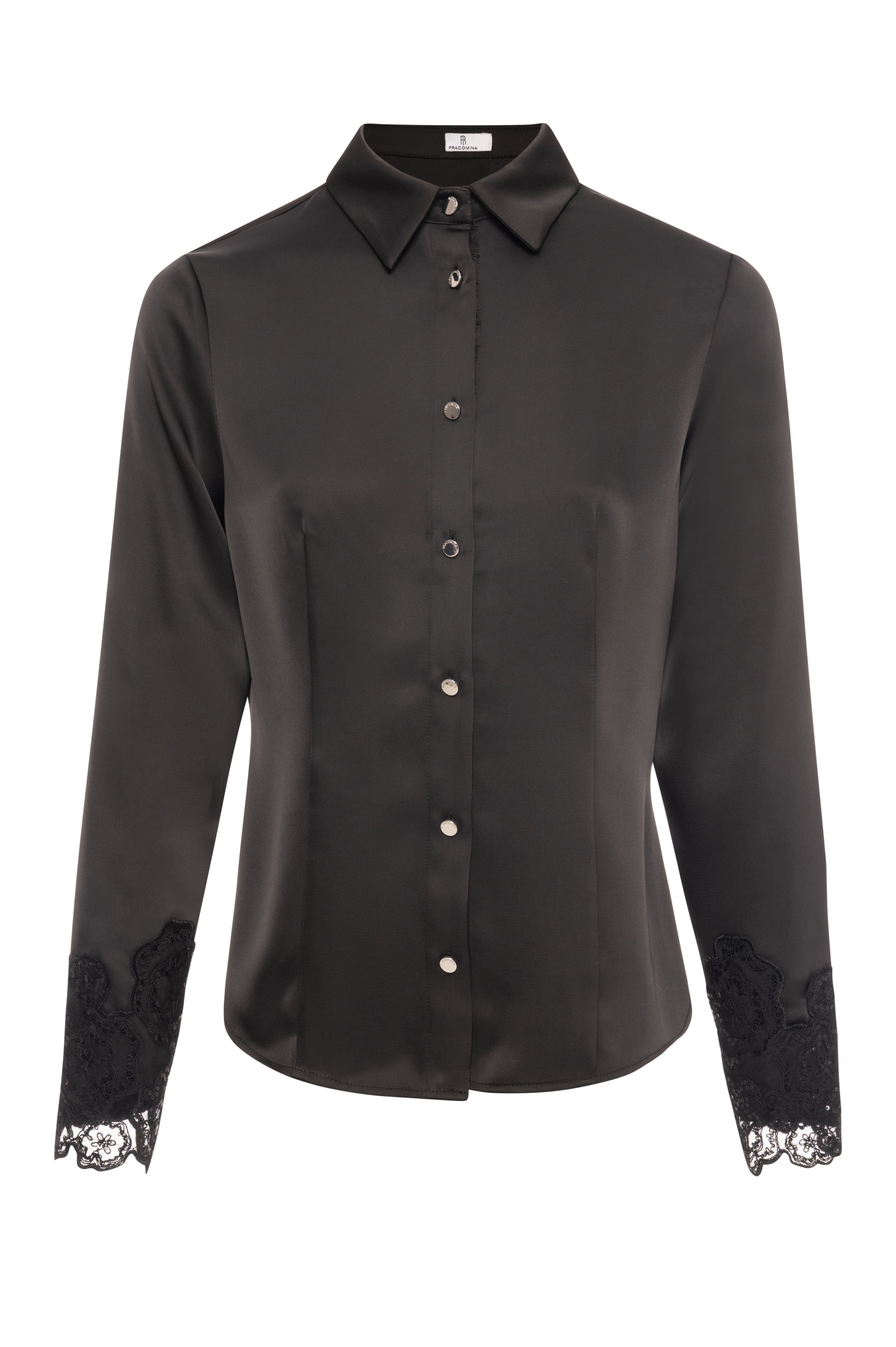 Shirt slim fit made in satin Fracomina FR26WT6002W41101-K01-1