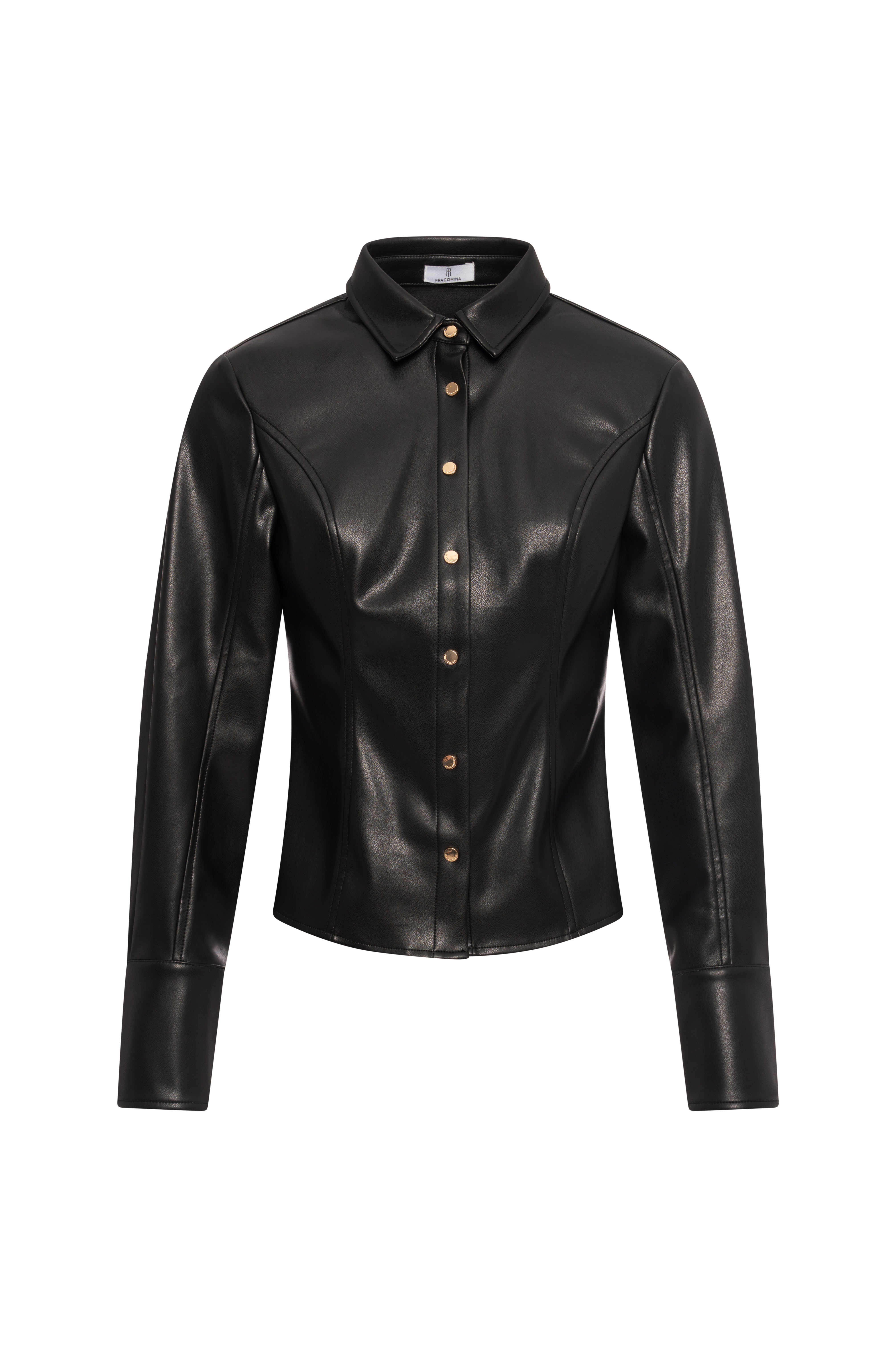 Shirt slim fit made in fake leather Fracomina FR26WT6009P41101-K01-1