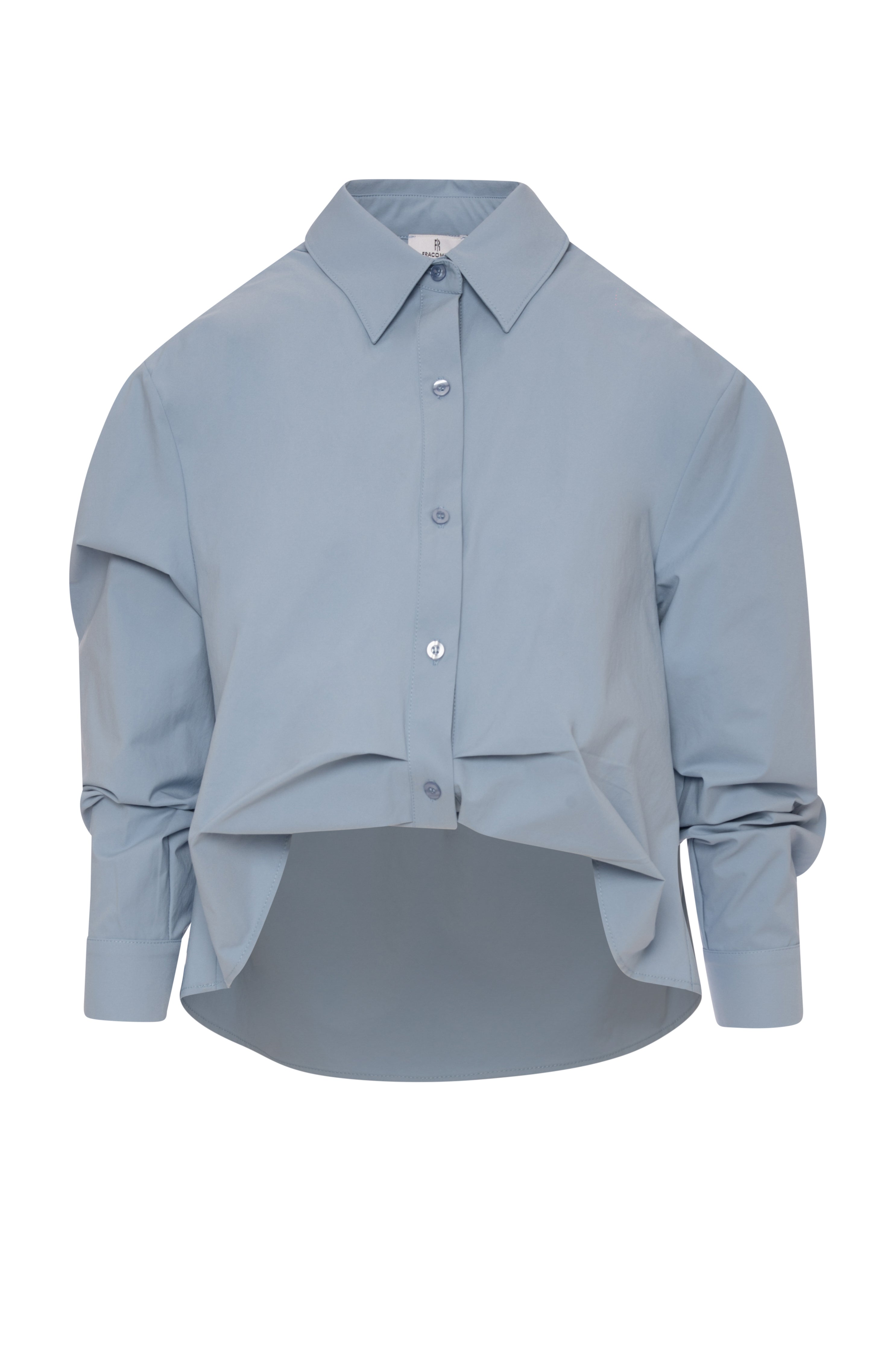 Shirt cropped with classic cut neck Fracomina FR26WT6018W58401-KH6-1_9f55c0a4-cbf1-47a8-8ea5-e10e8bd0da58
