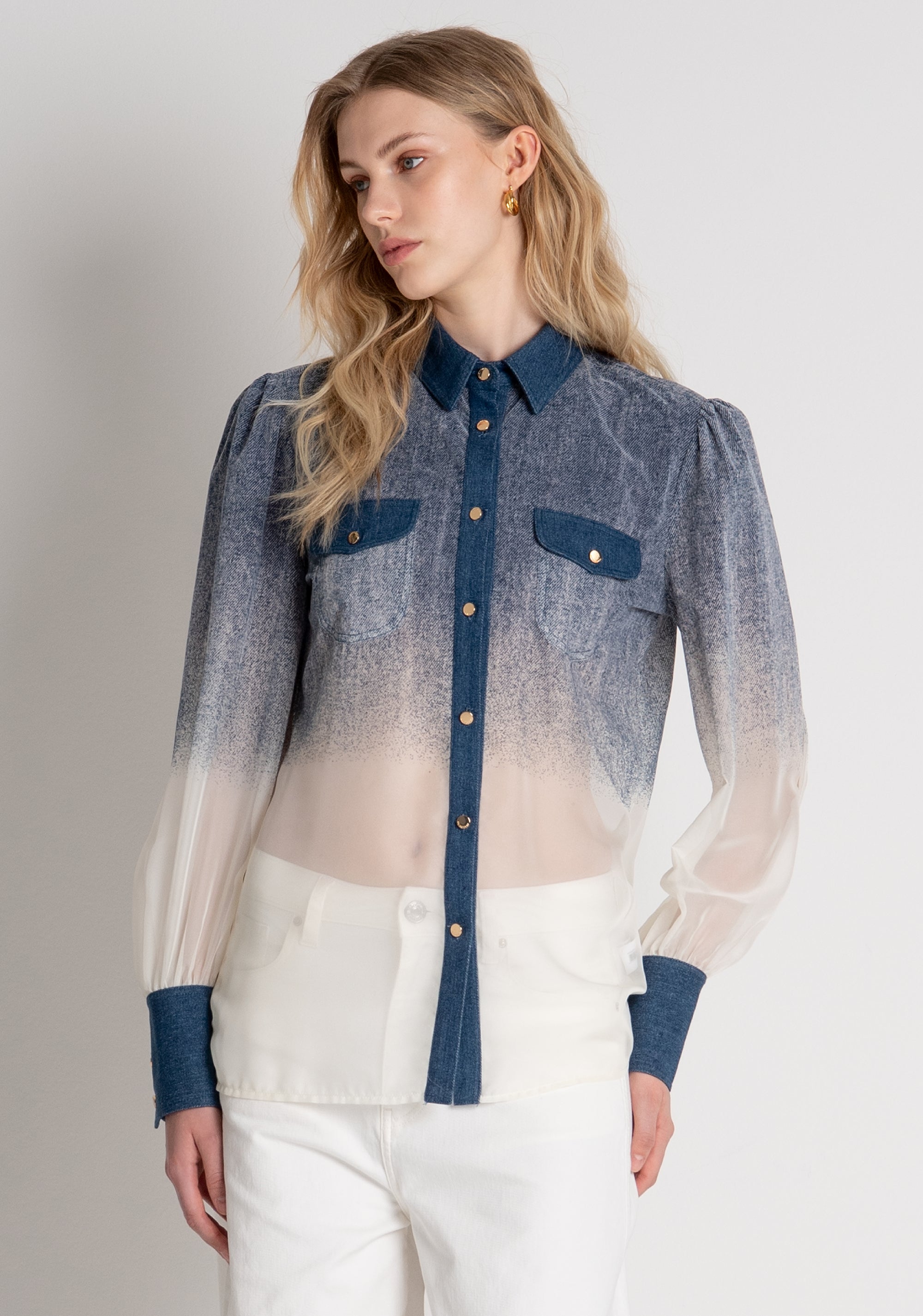 Shirt regular fit with fading effect Fracomina FR26WT6023W775Q1-M64-2