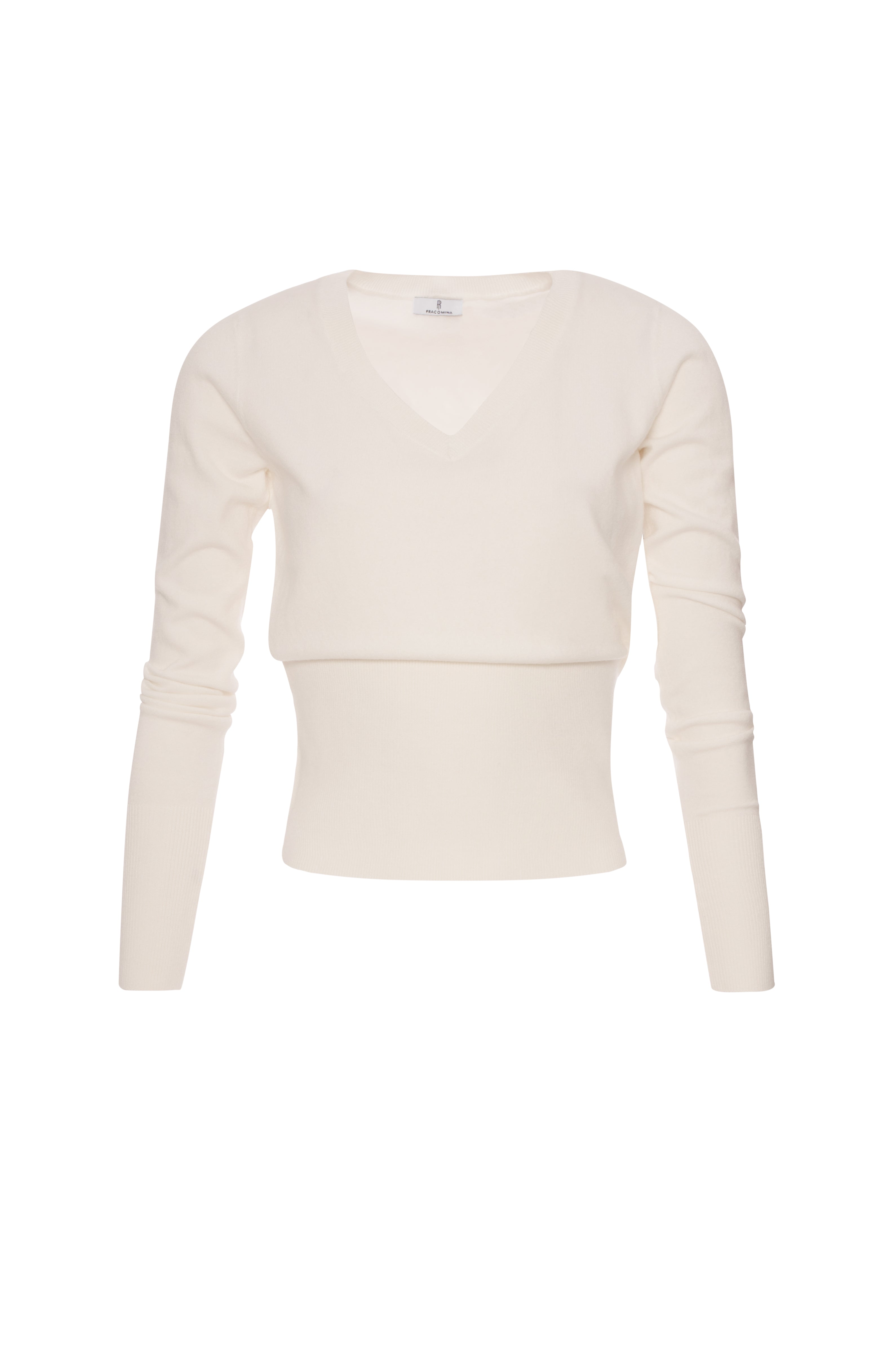 Knitwear slim fit with V-neck drop Fracomina FR26WT7001K50601-K17-1