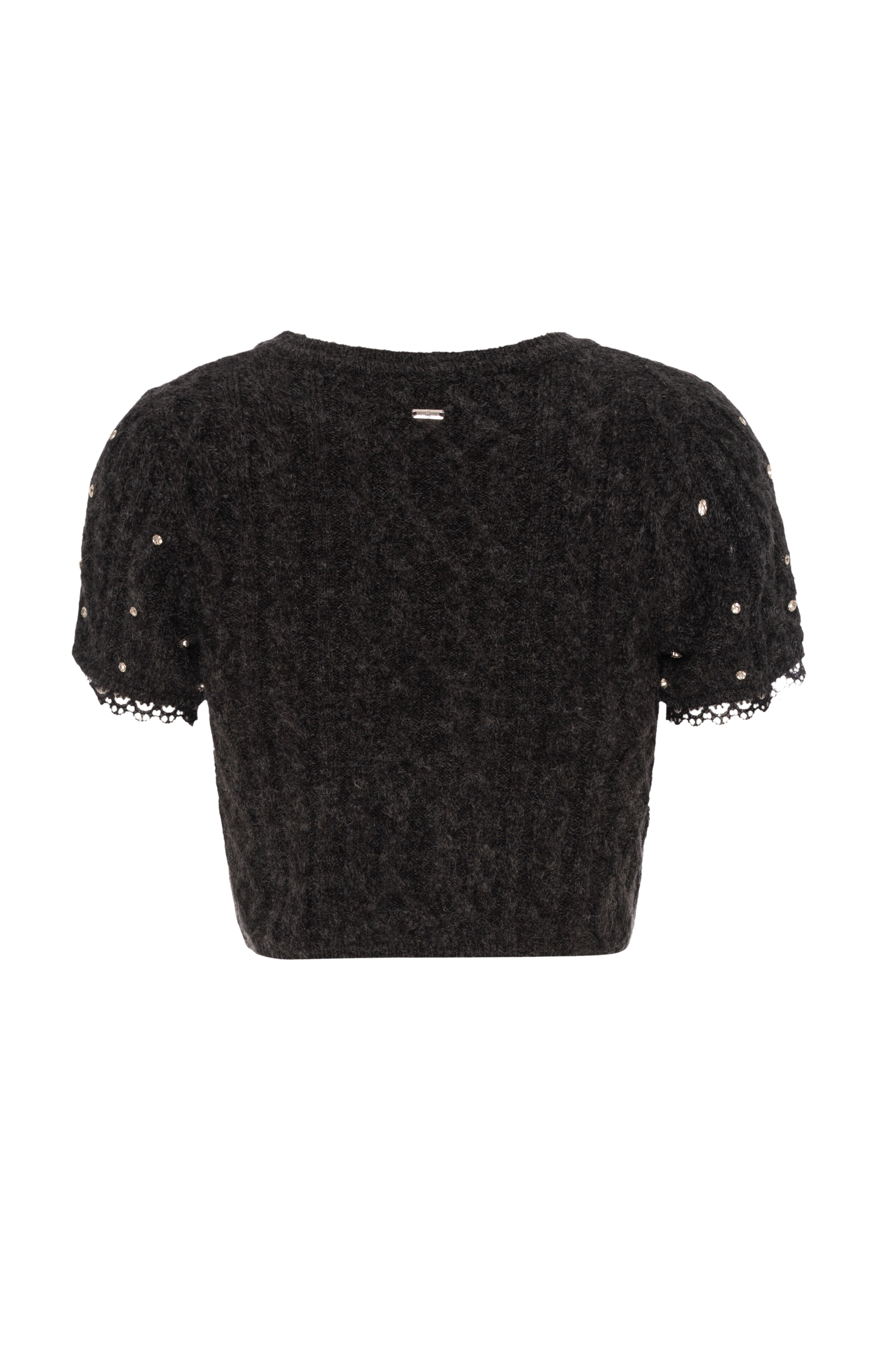 Knitwear cropped with cable stitch Fracomina FR26WT7038K457R9-KG4-2