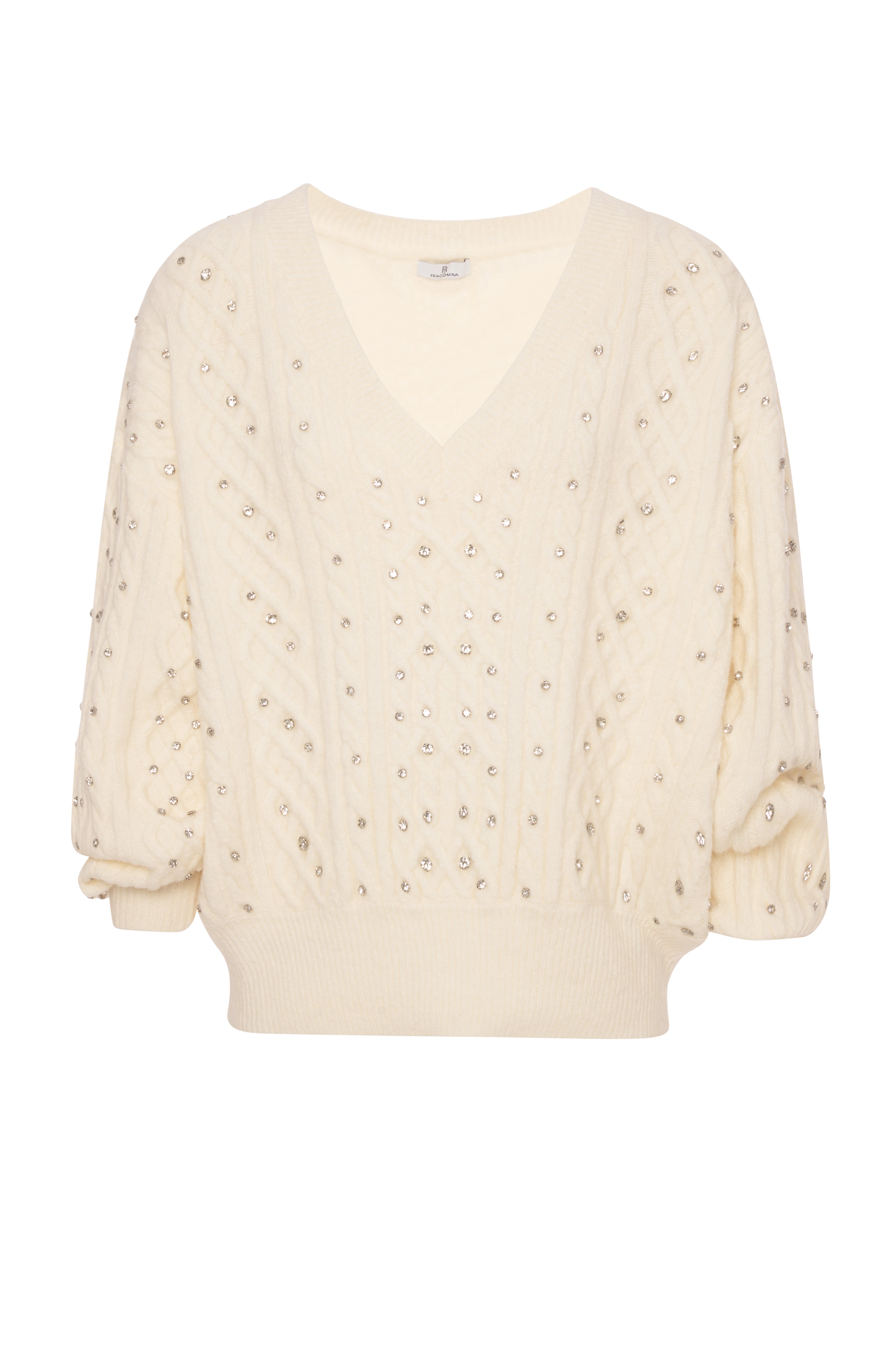 Knitwear over fit with cable stitch Fracomina FR26WT7039K457R9-K17-1