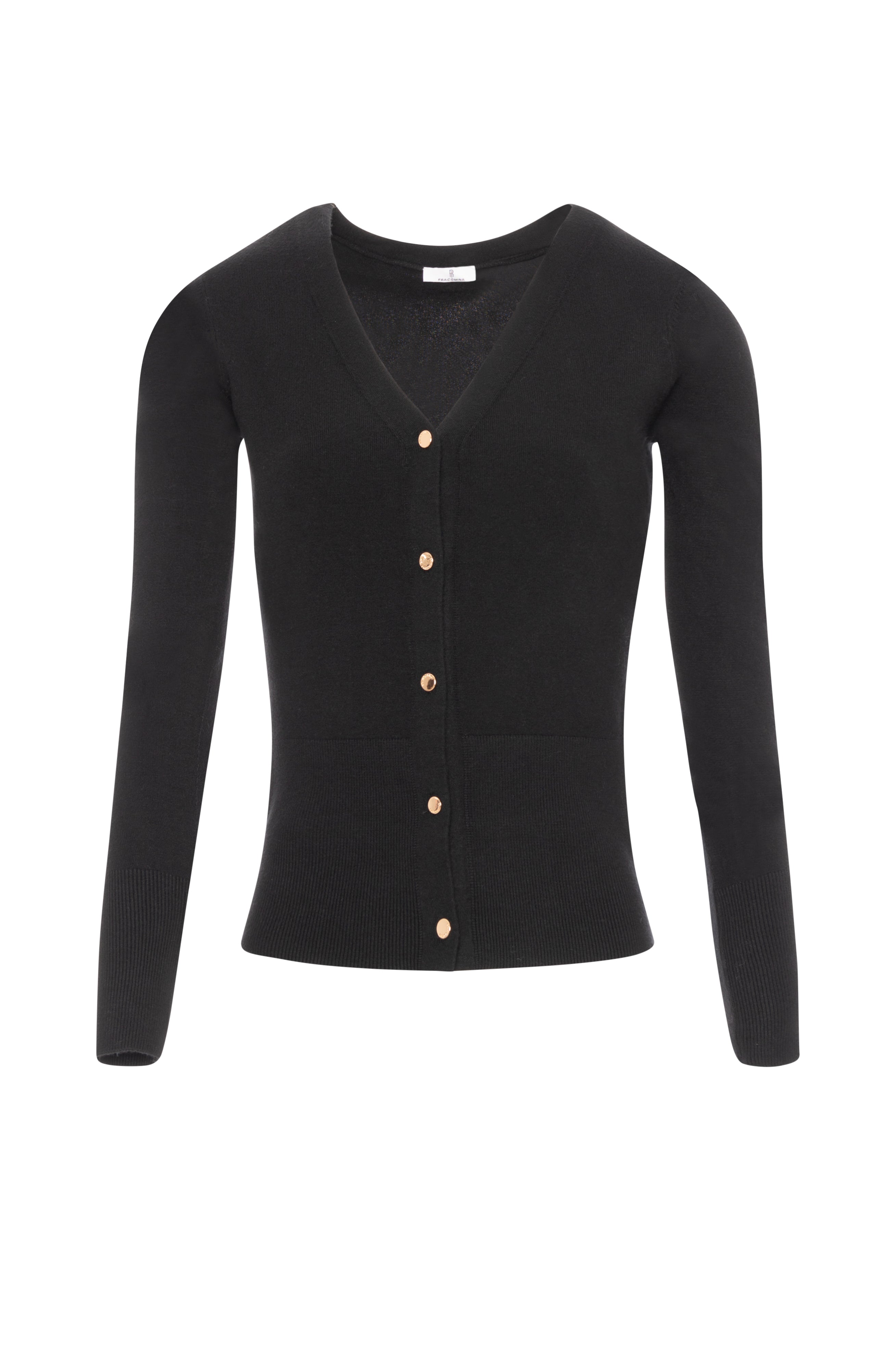 Knitted cardigan slim fit with V-neck drop Fracomina FR26WT8001K50601-K01-1