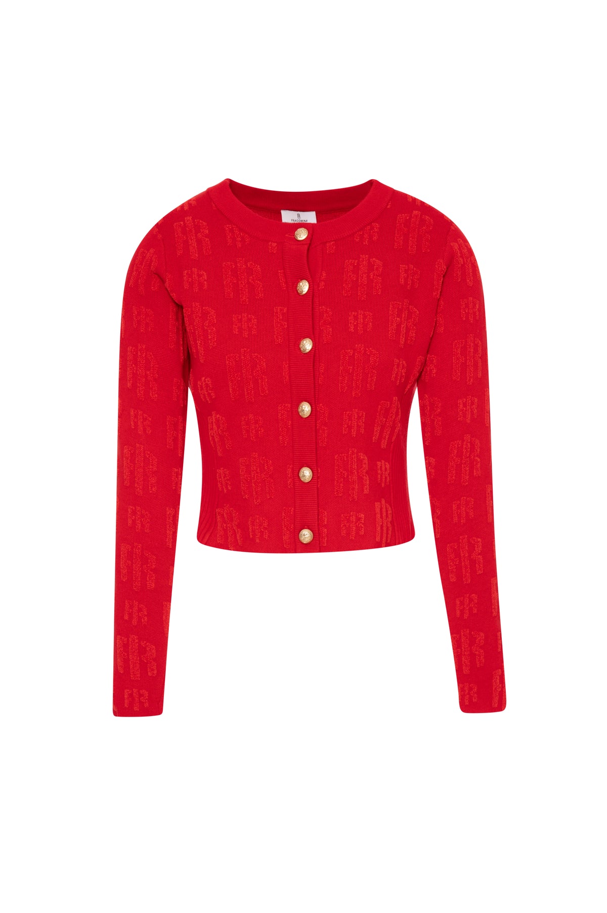 Knitted cardigan slim fit with monogram Fracomina FR26WT8008K474F8-234-1