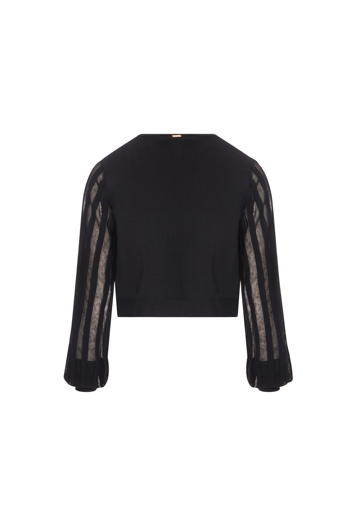 Knitted cardigan regular fit with long sleeves made with plissè effect fabric Fracomina FR26WT8011K416F9-K01-2