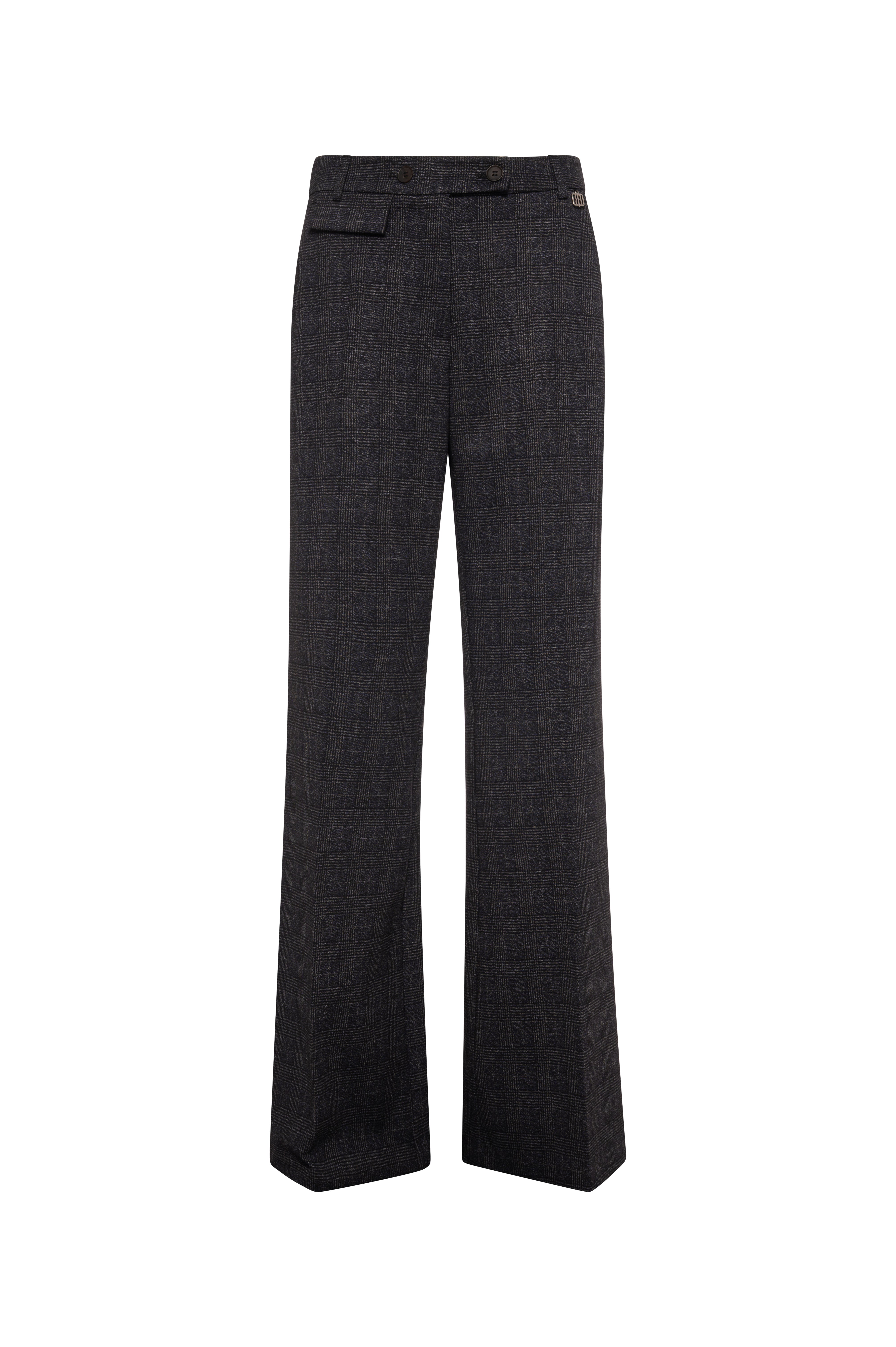 Pant straight line made in Prince of Wales fabric Fracomina FR26WV2004W575O2-KH8-1