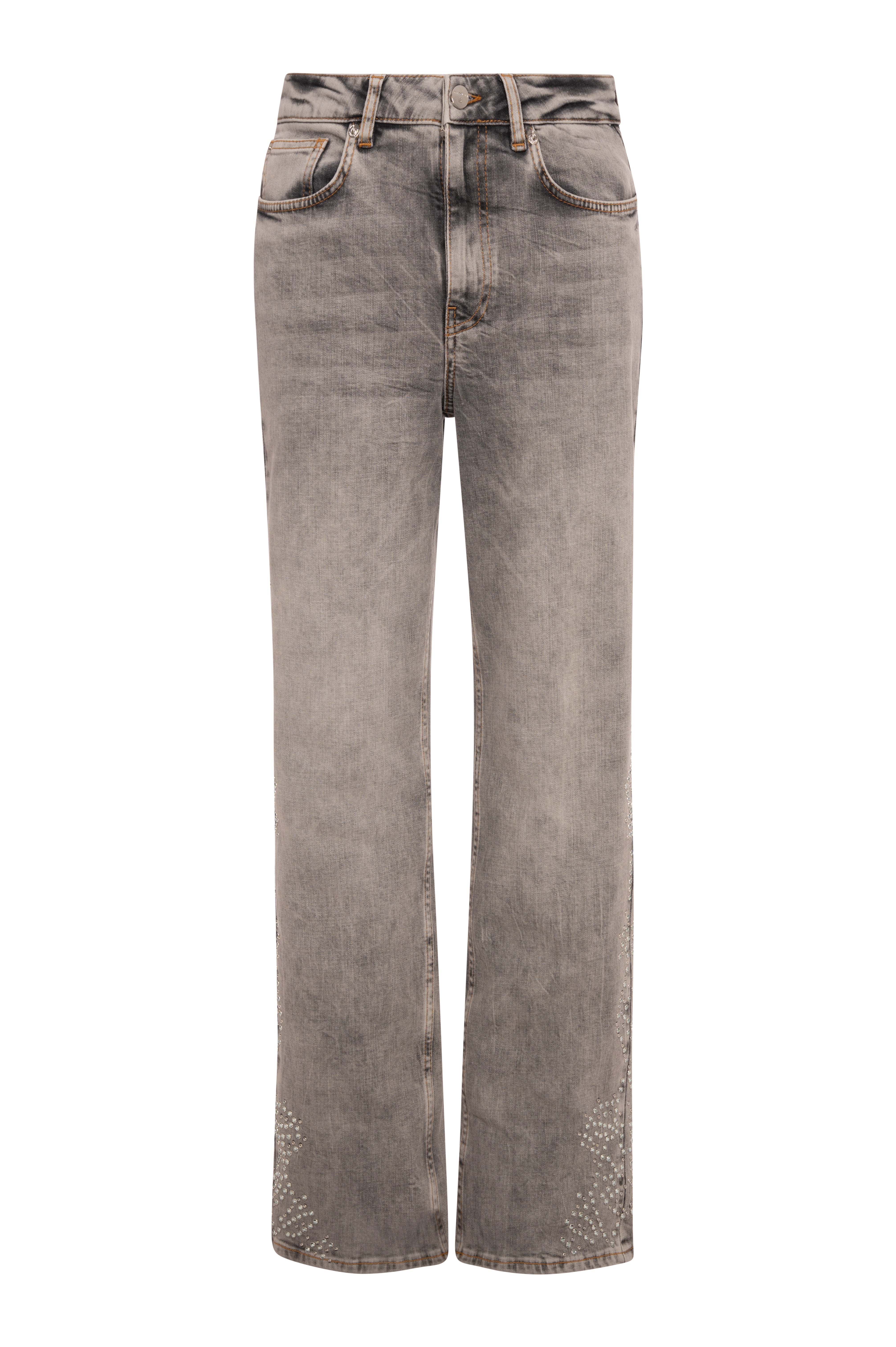 Jeans straight line made in grey denim with strong wash Fracomina FR26WV2012D476R9-KG5-1